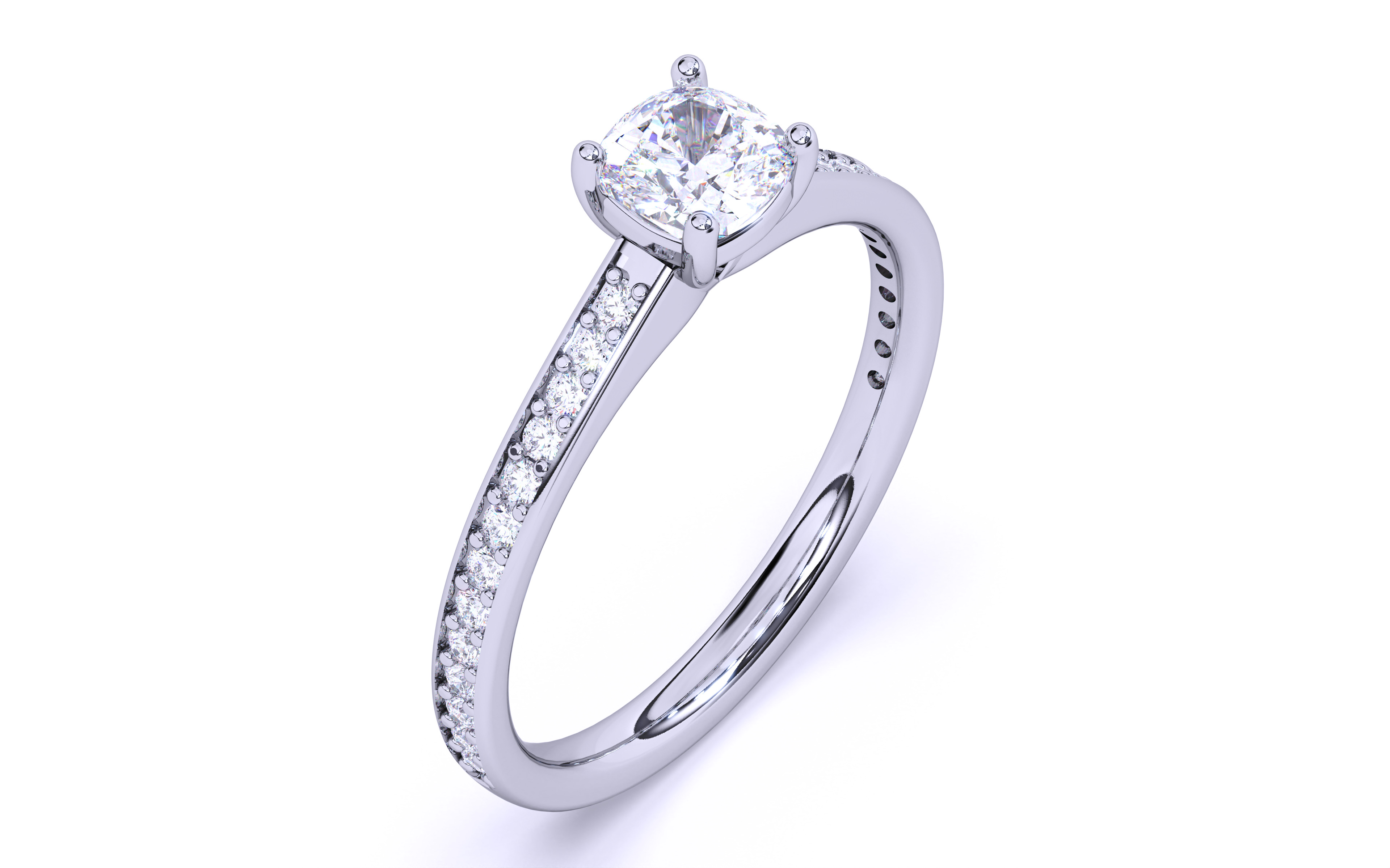 Solitaire Engagement ring 3dm stl renders details 3D print model_19