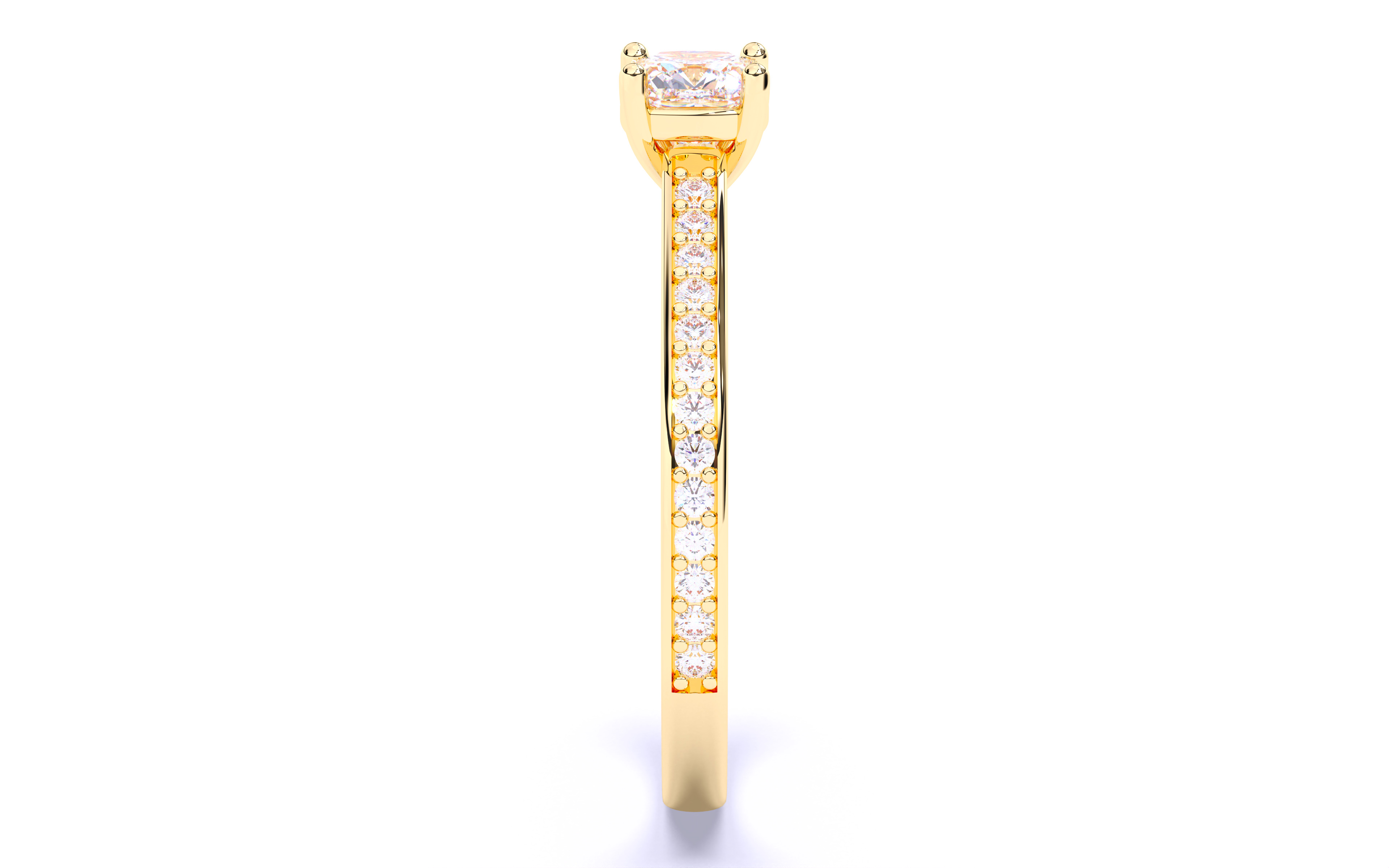 Solitaire Engagement ring 3dm stl renders details 3D print model_5