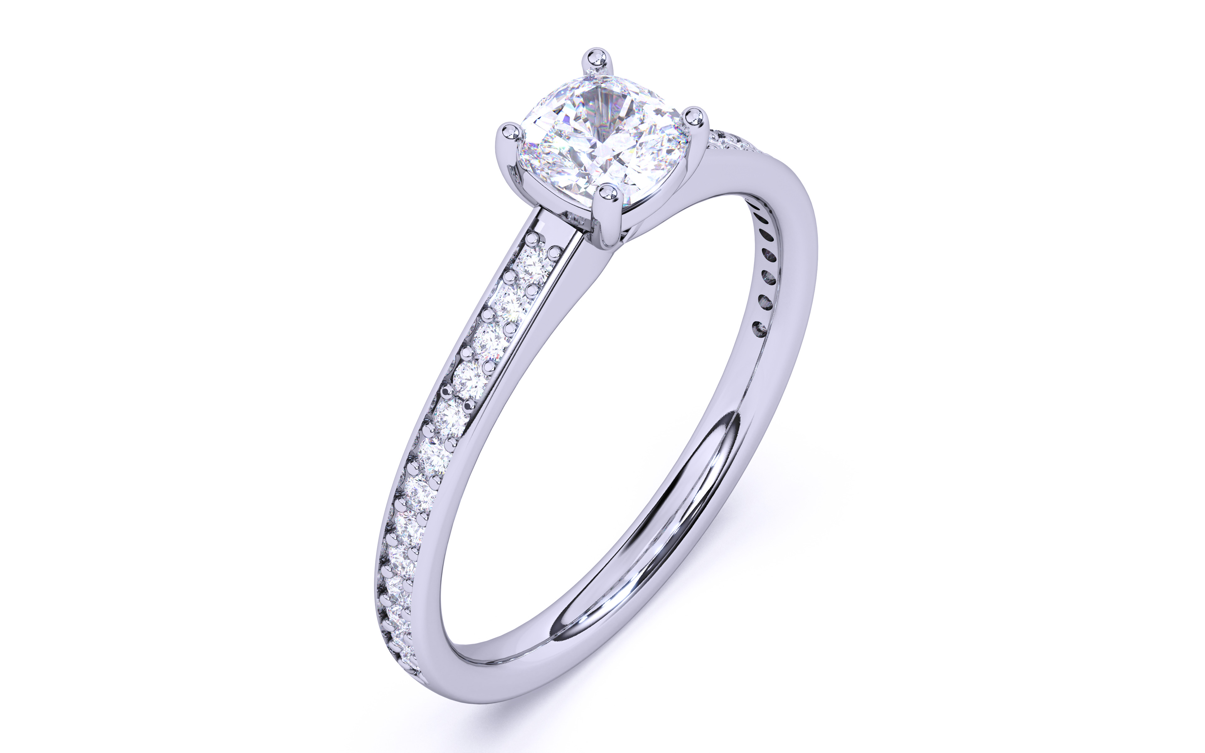 Solitaire Engagement ring 3dm stl renders details 3D print model_18