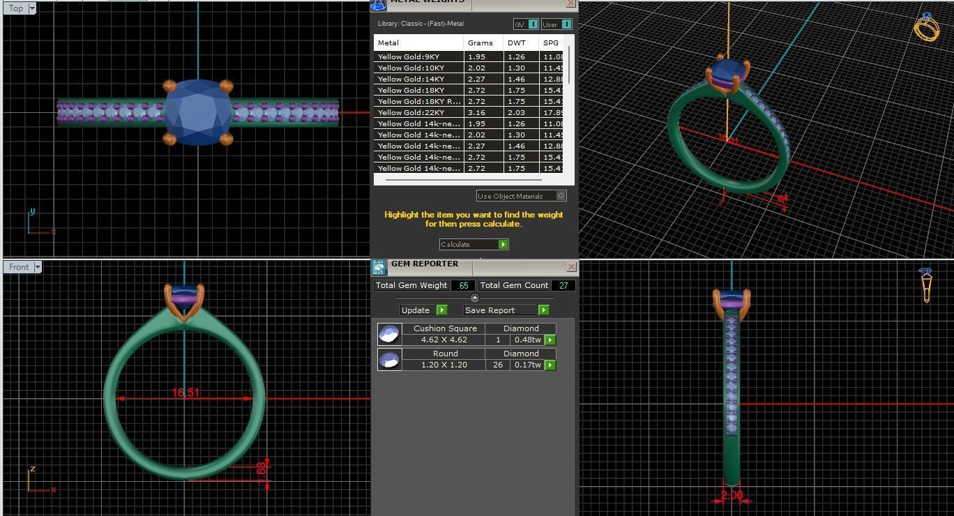 Solitaire Engagement ring 3dm stl renders details 3D print model_1