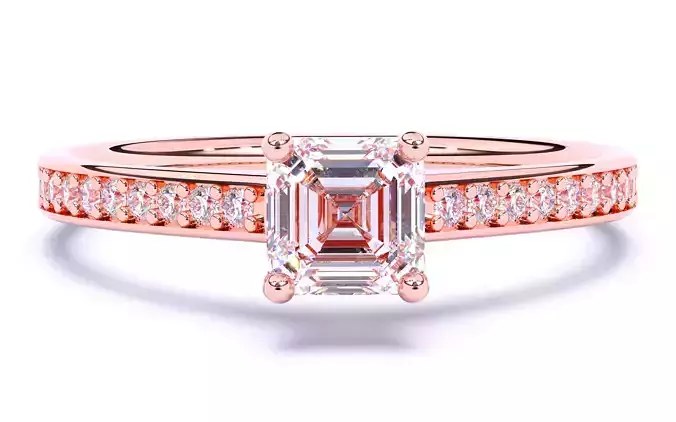 Solitaire Engagement ring 3dm stl renders details 