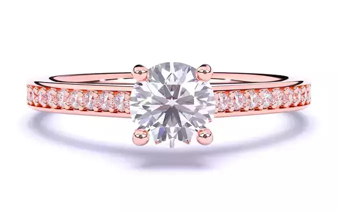 Solitaire Engagement ring 3dm stl renders details 