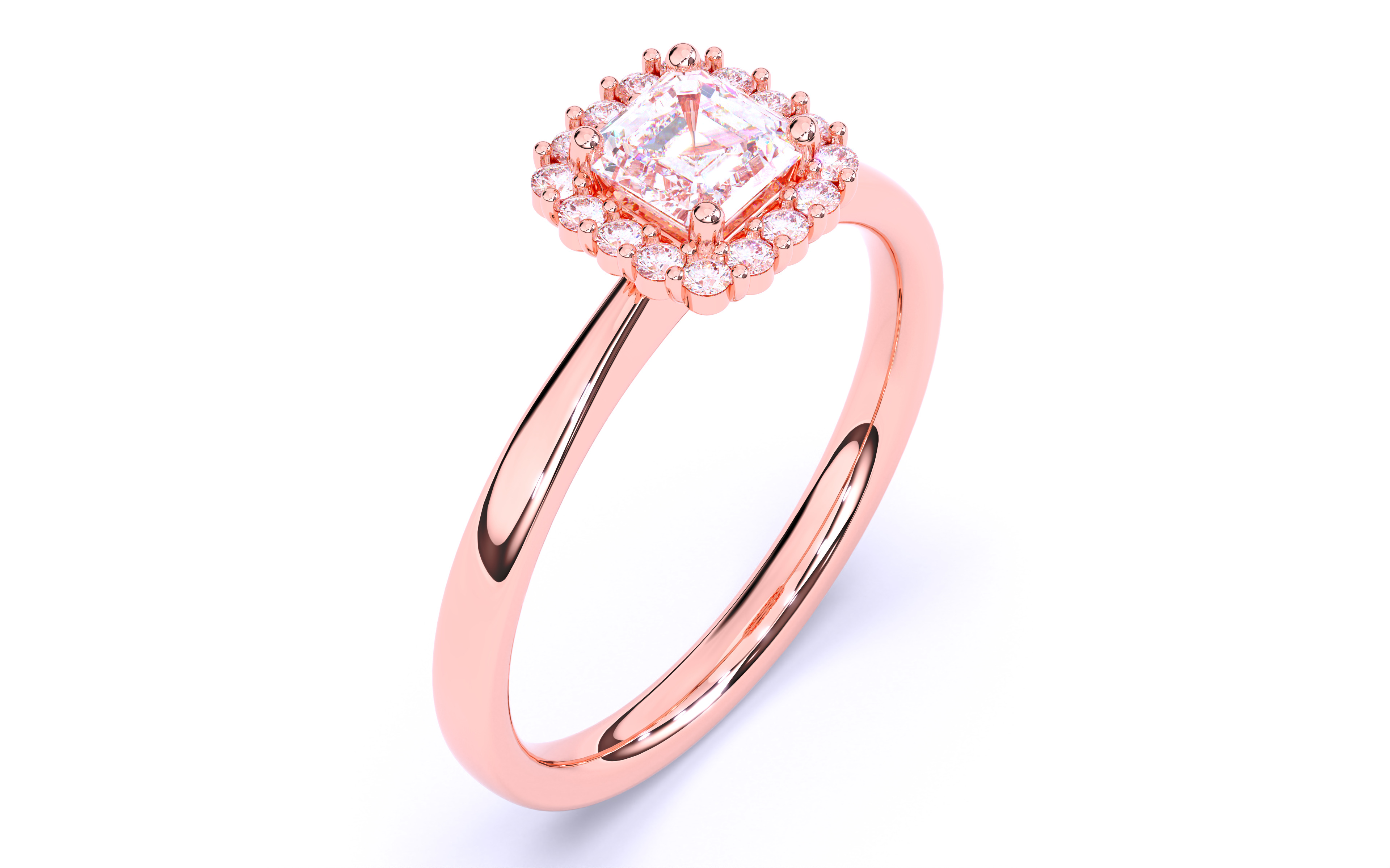 Solitaire Engagement ring 3dm stl renders details 3D print model_22