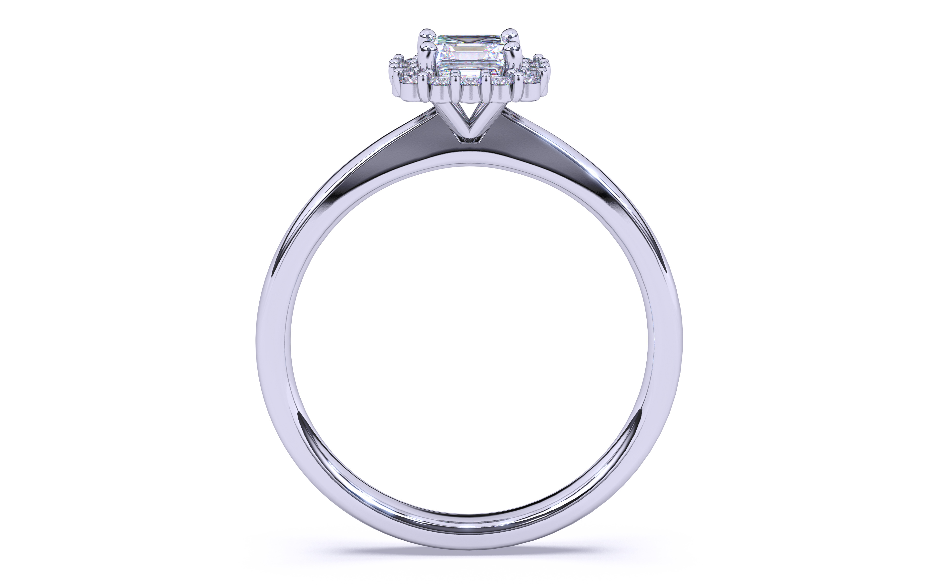 Solitaire Engagement ring 3dm stl renders details 3D print model_9