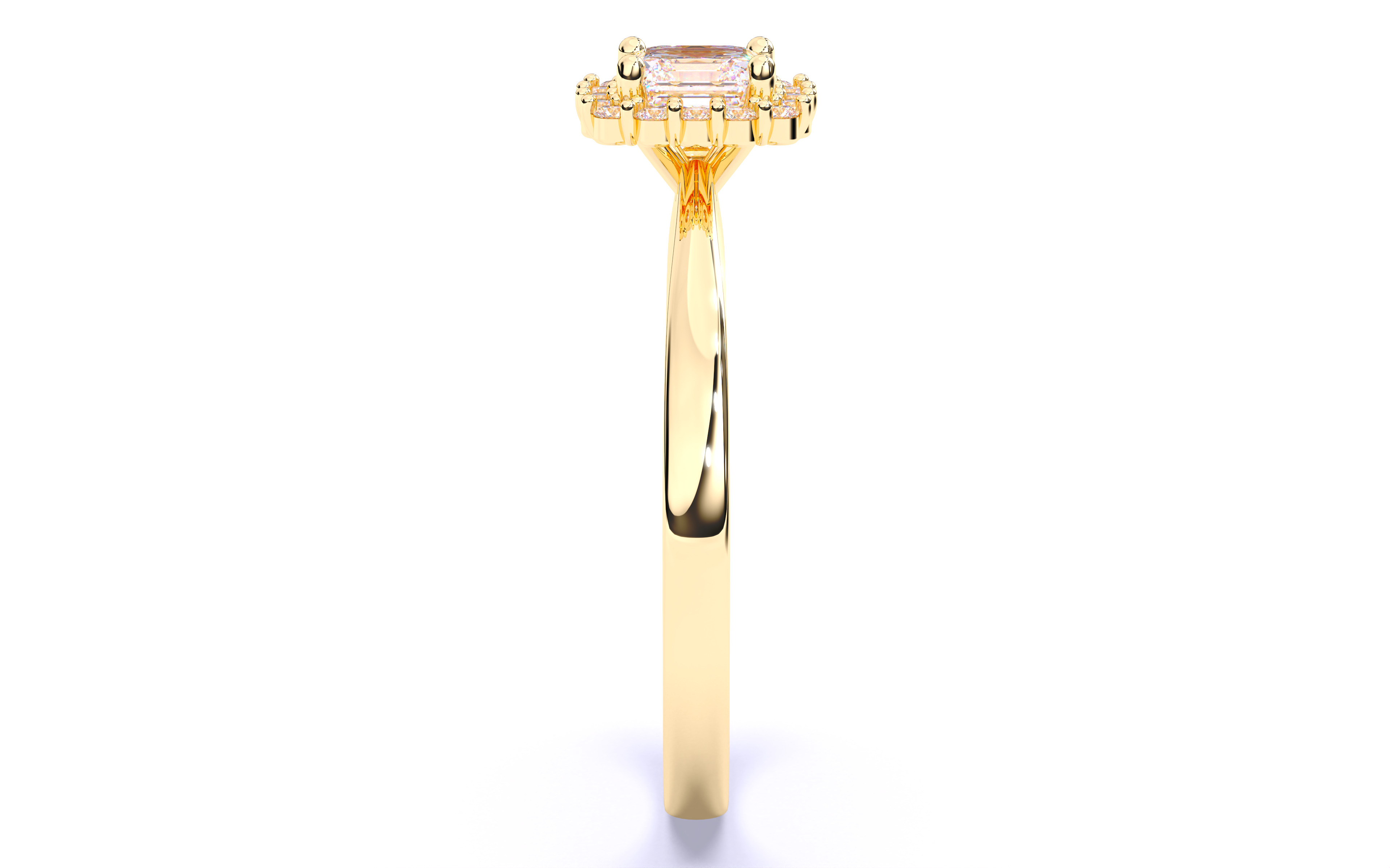 Solitaire Engagement ring 3dm stl renders details 3D print model_4