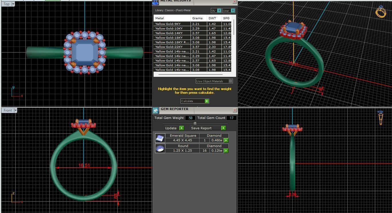 Solitaire Engagement ring 3dm stl renders details 3D print model_1