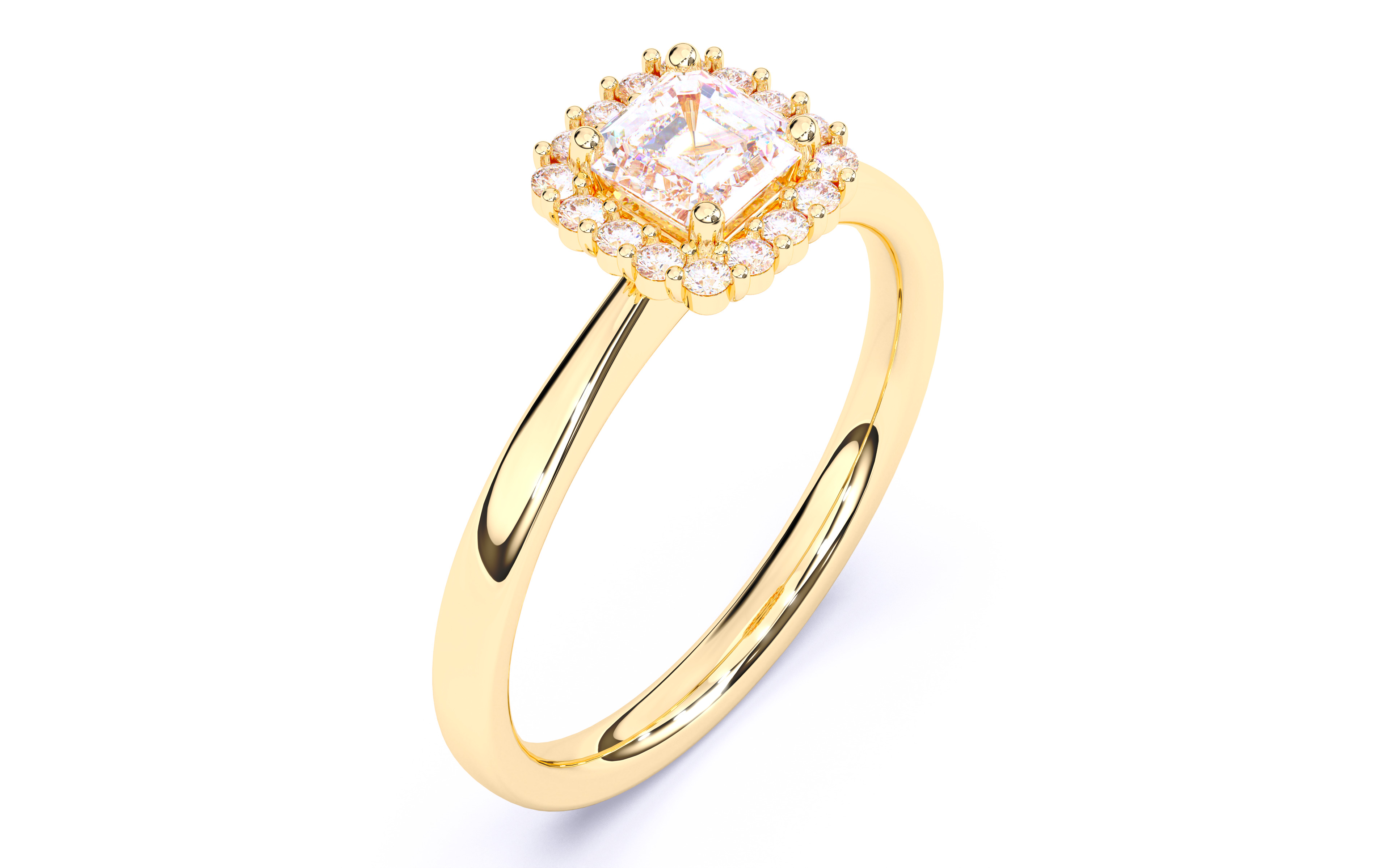 Solitaire Engagement ring 3dm stl renders details 3D print model_2