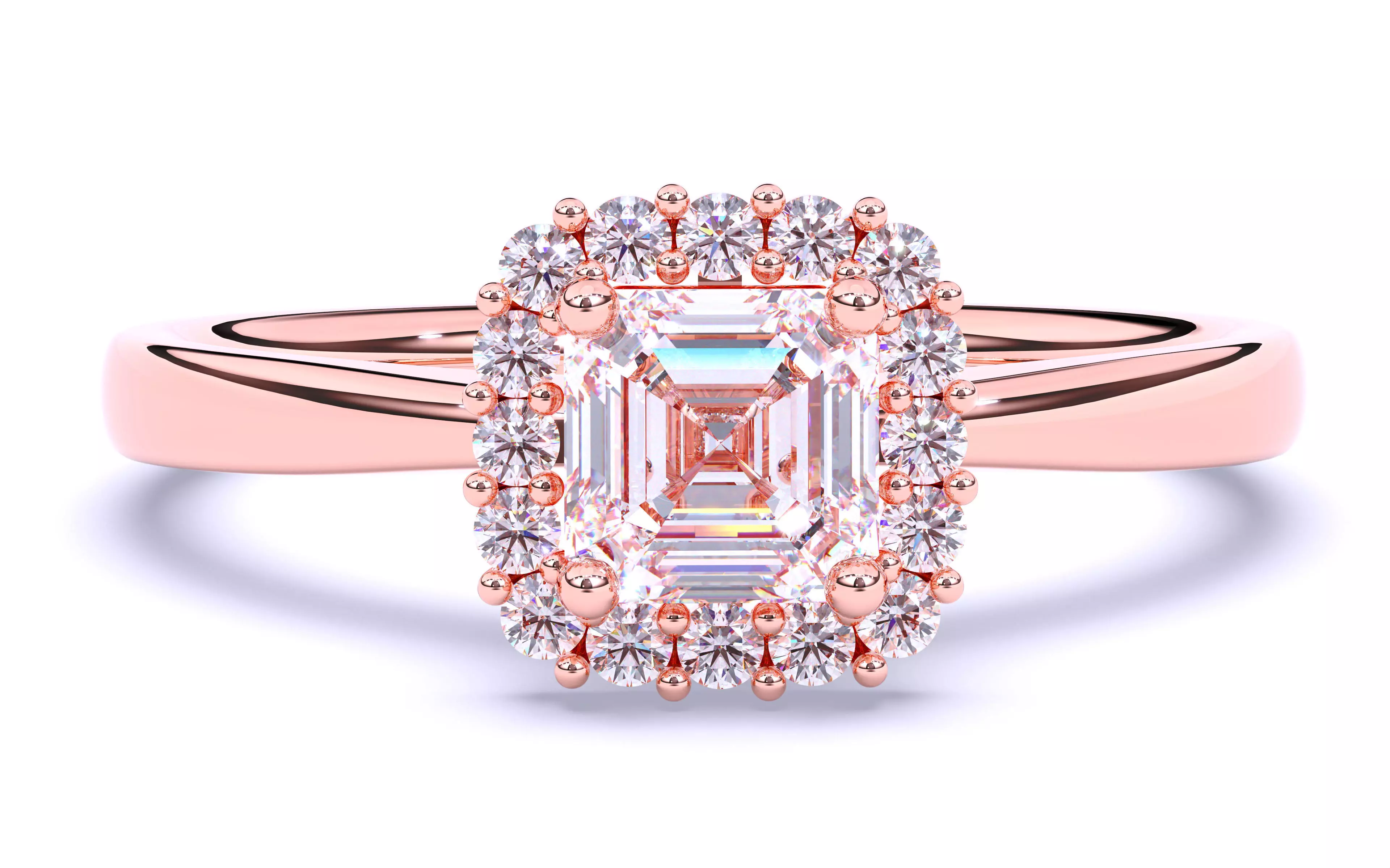 Solitaire Engagement ring 3dm stl renders details 3D print model_0