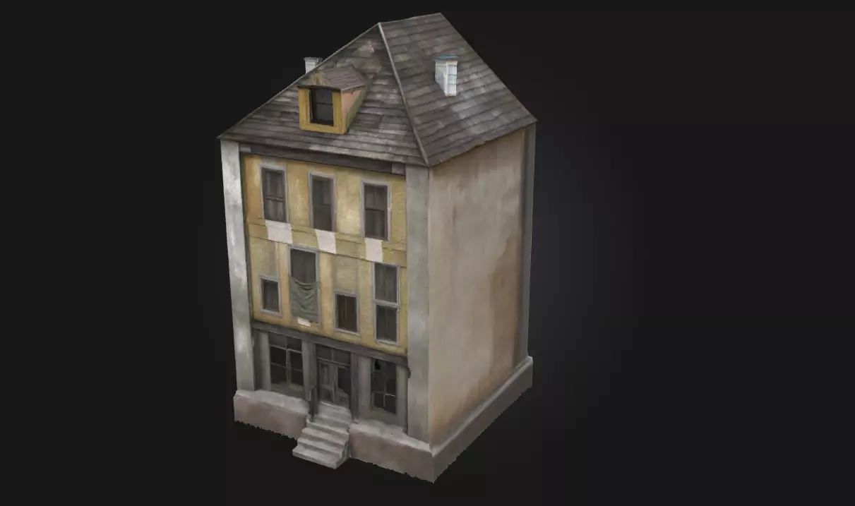 Abandoned Townhouse Echoes of Urban Decay 3D model