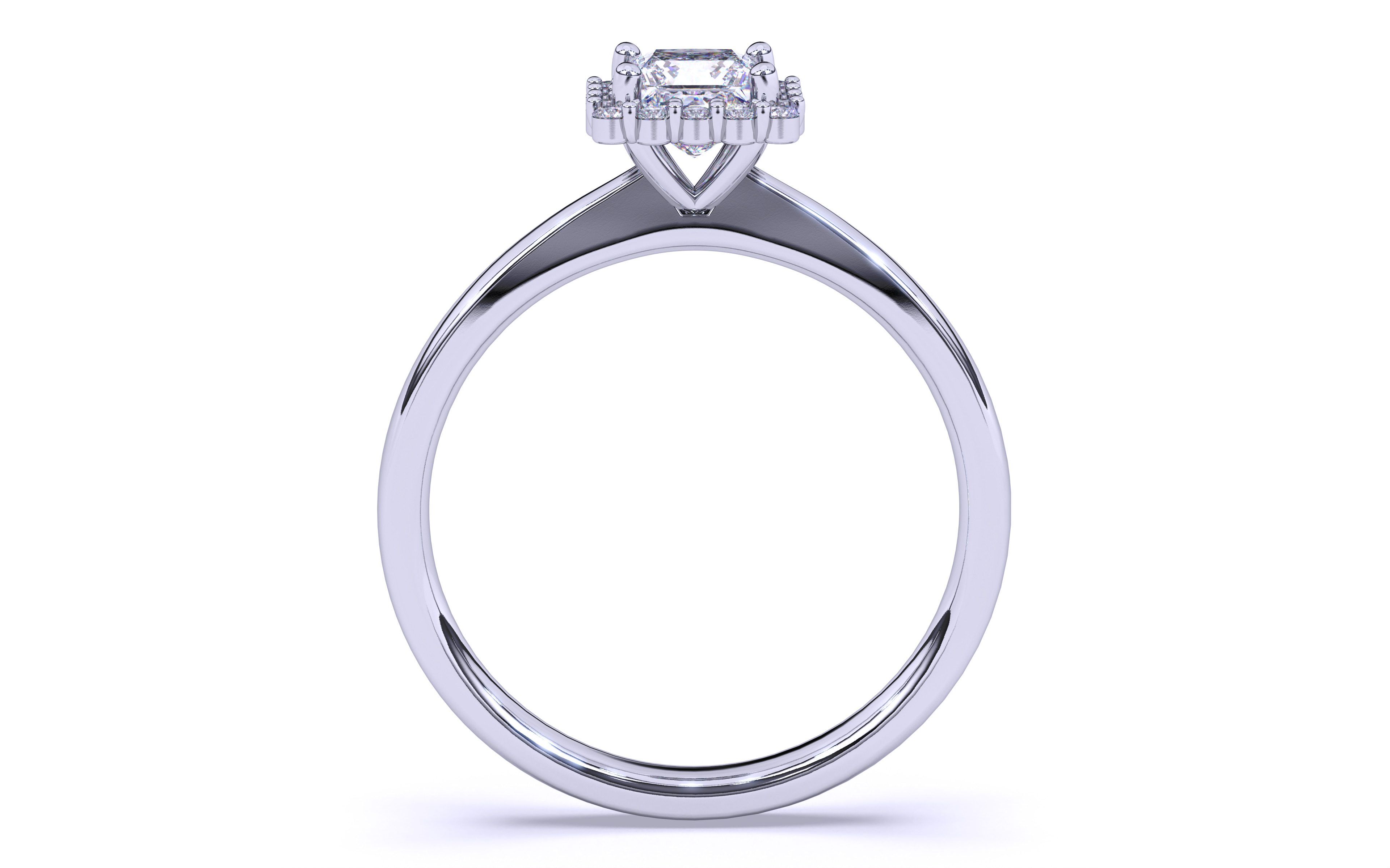 Solitaire Engagement ring 3dm stl renders details  3D print model_9