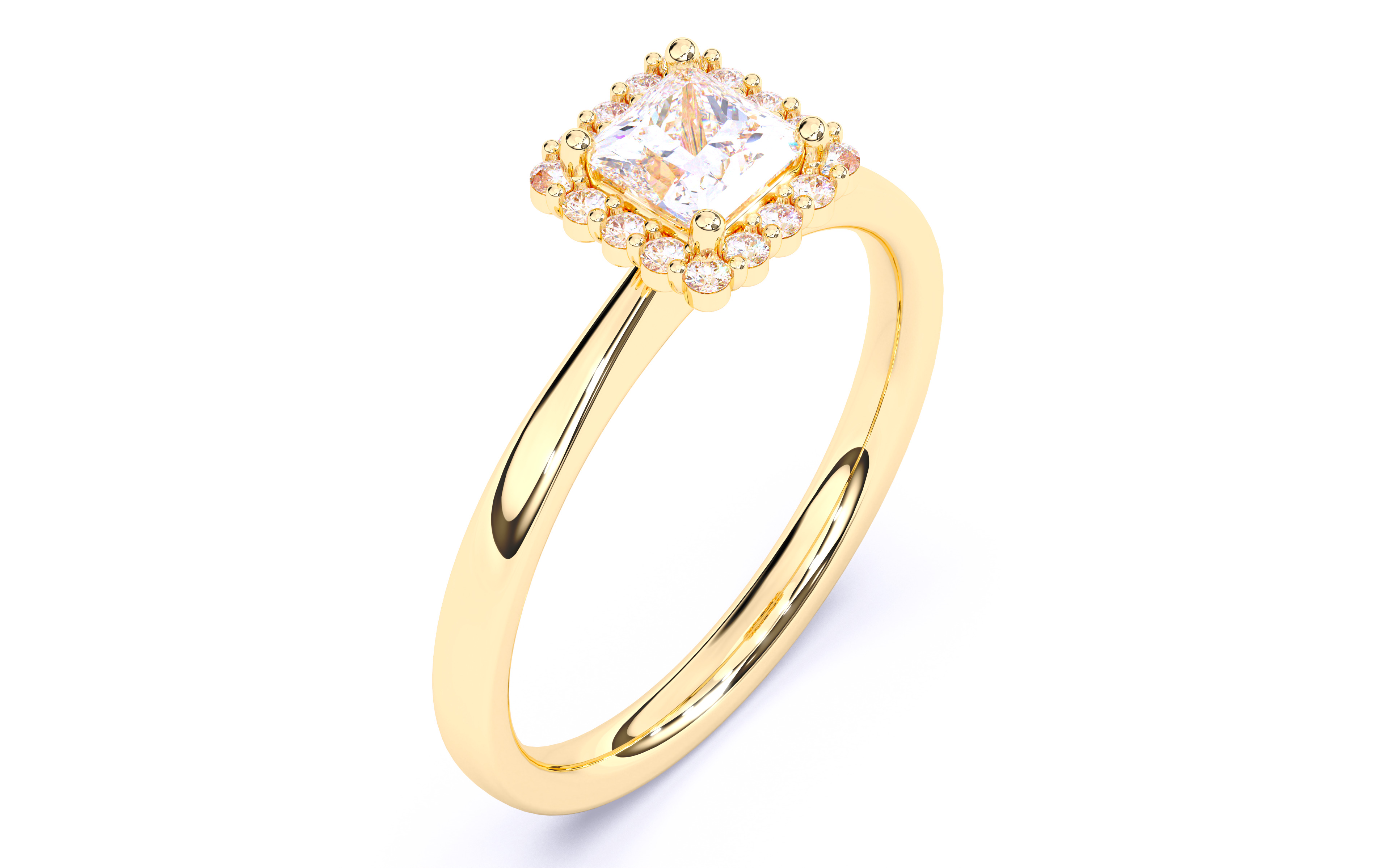 Solitaire Engagement ring 3dm stl renders details  3D print model_12