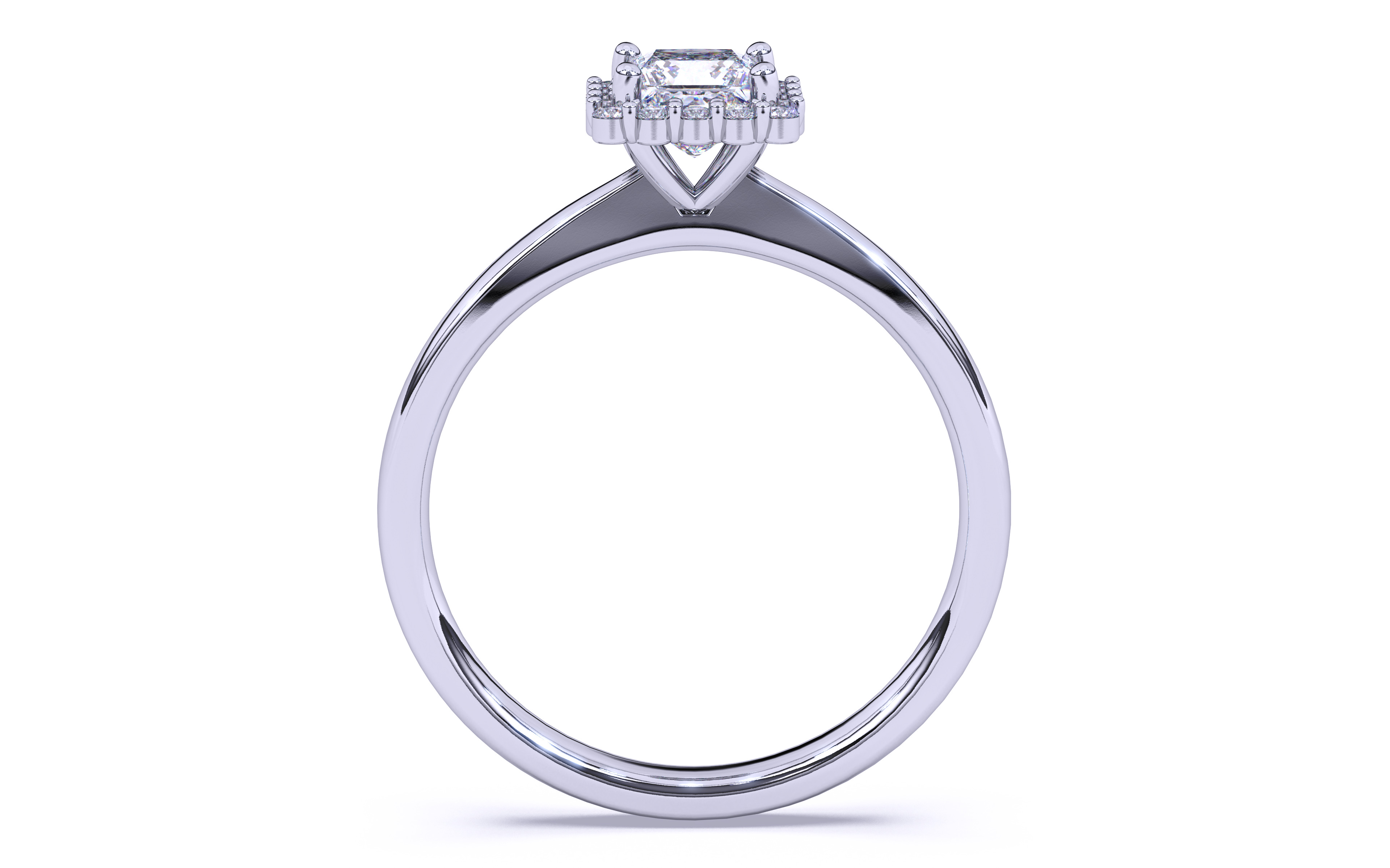 Solitaire Engagement ring 3dm stl renders details  3D print model_8