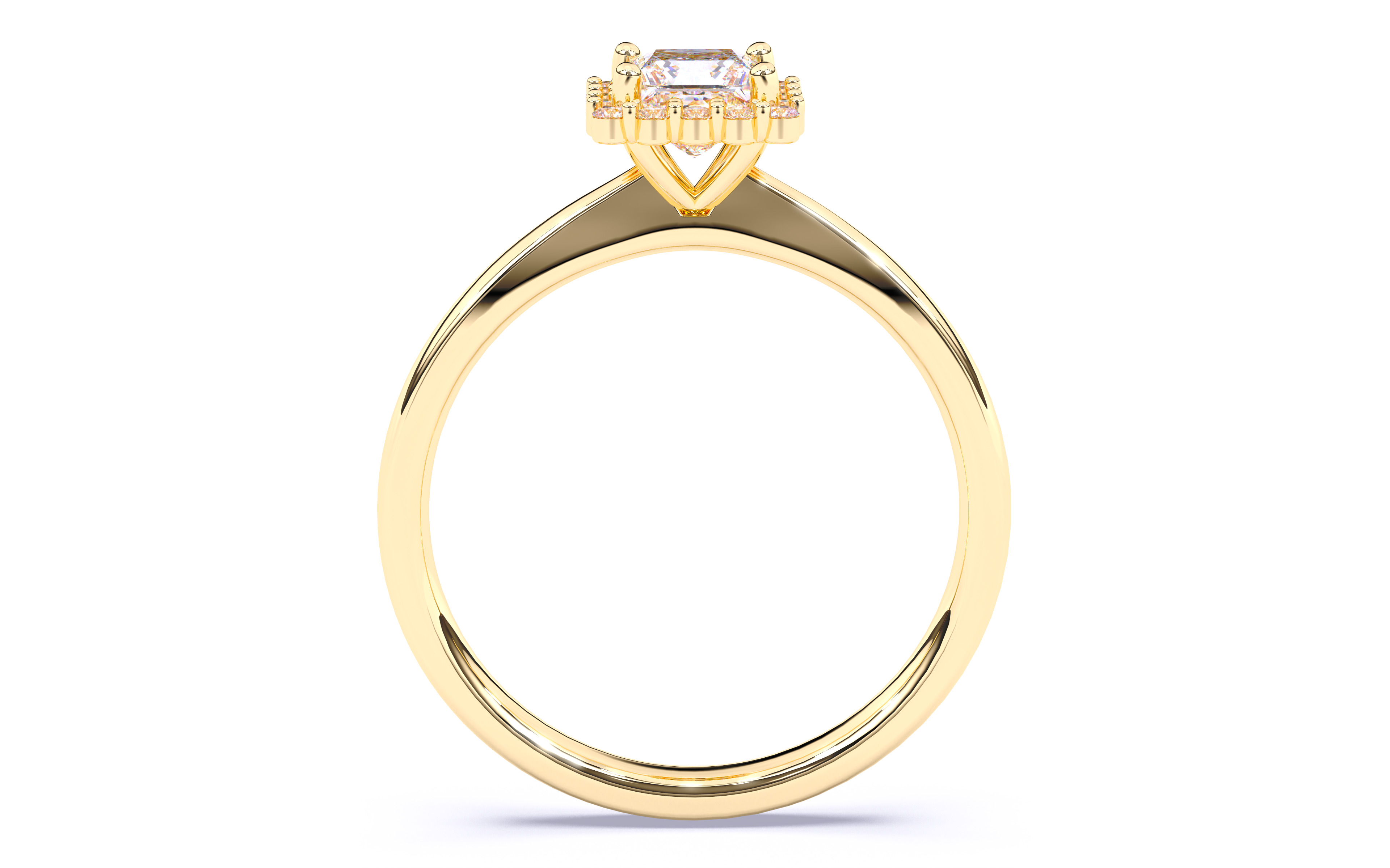 Solitaire Engagement ring 3dm stl renders details  3D print model_7