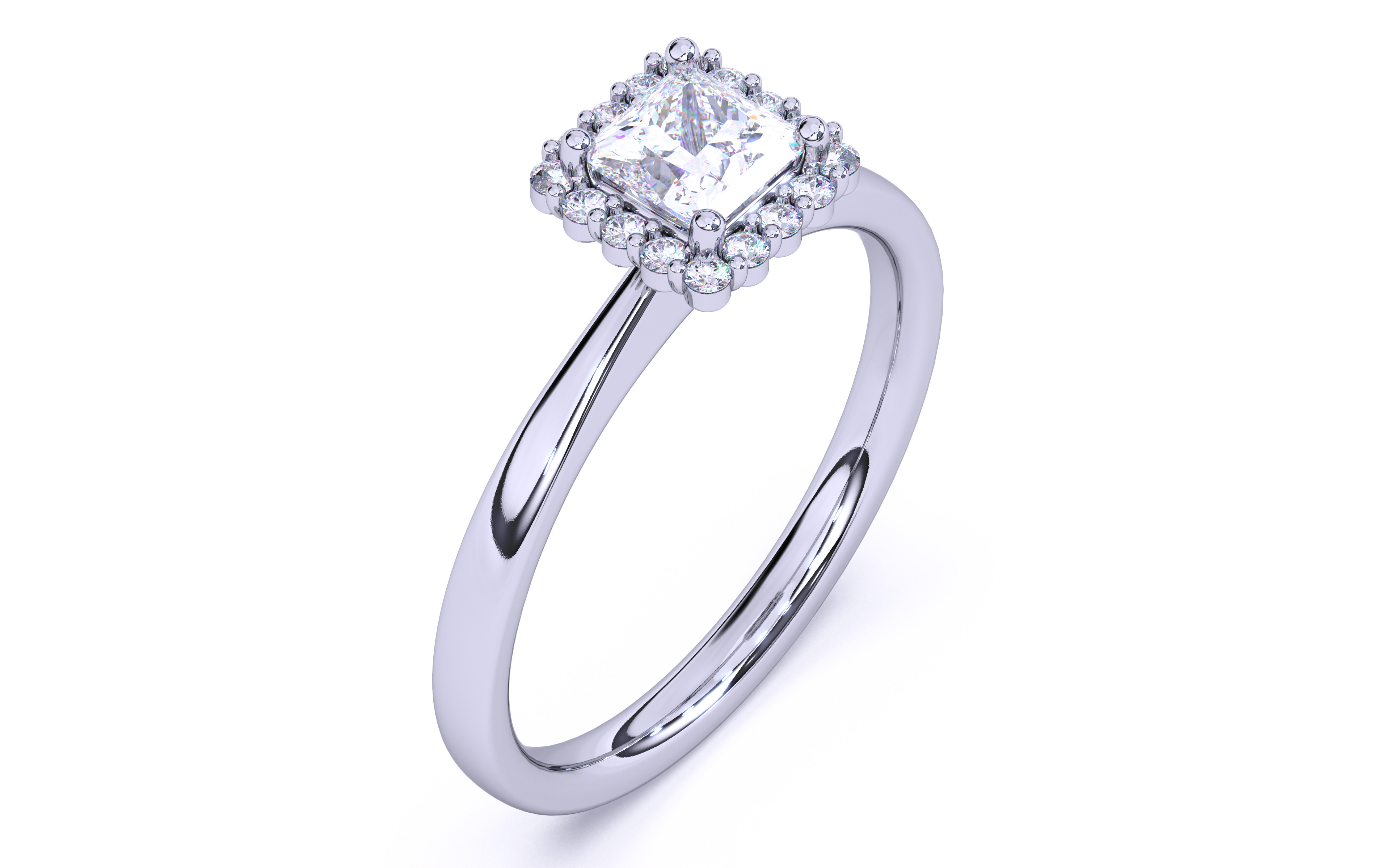 Solitaire Engagement ring 3dm stl renders details  3D print model_18