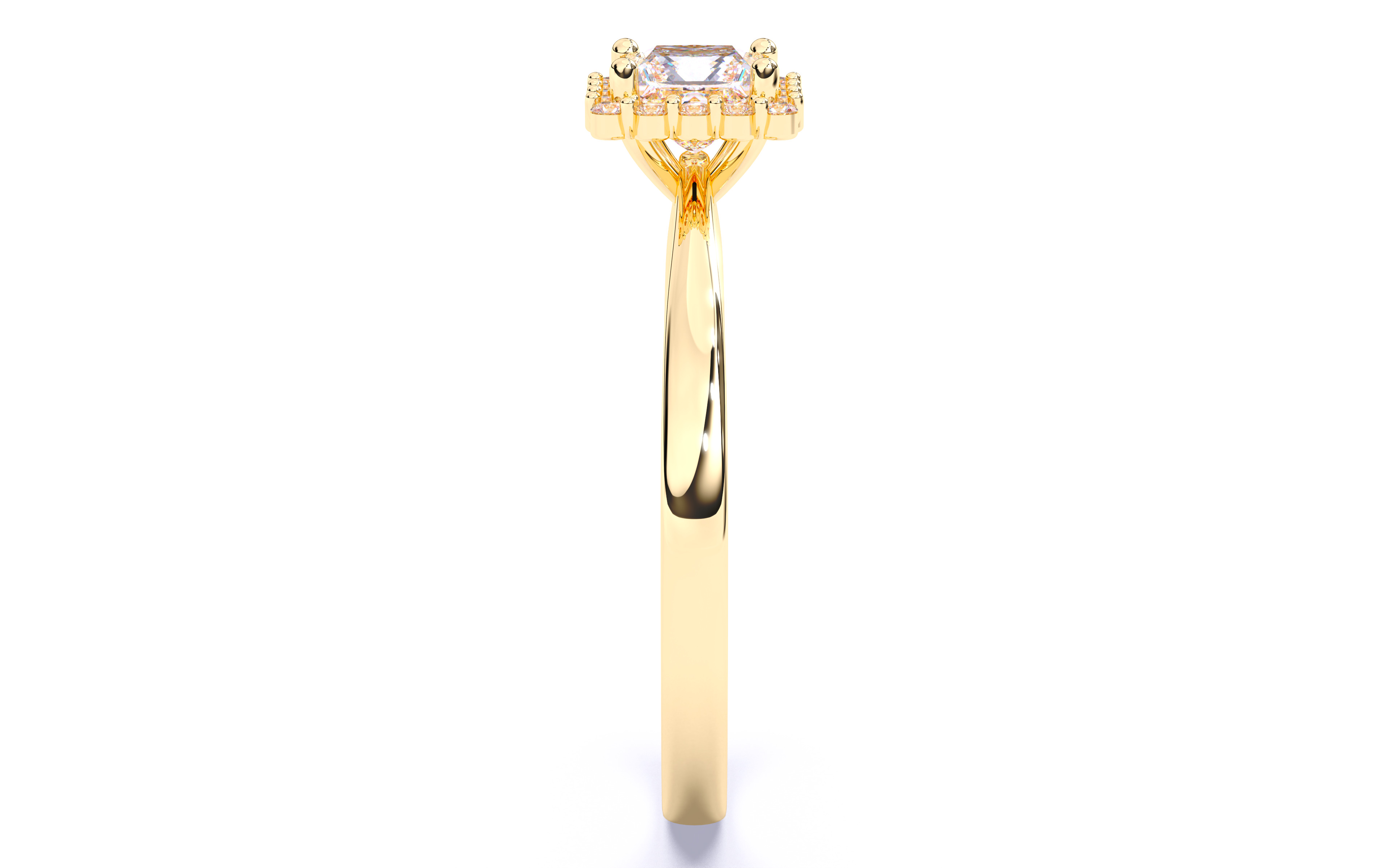 Solitaire Engagement ring 3dm stl renders details  3D print model_4