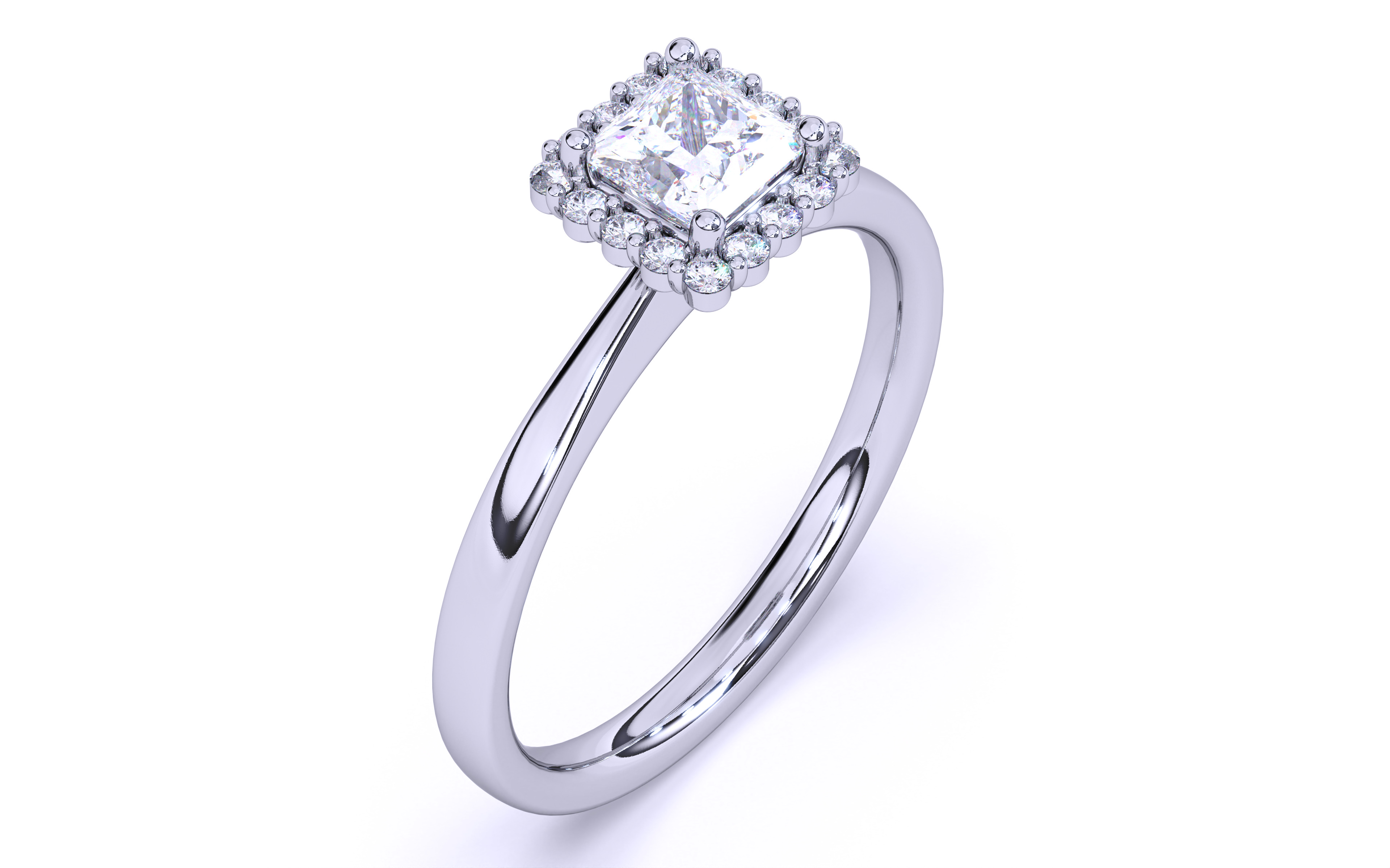 Solitaire Engagement ring 3dm stl renders details  3D print model_19