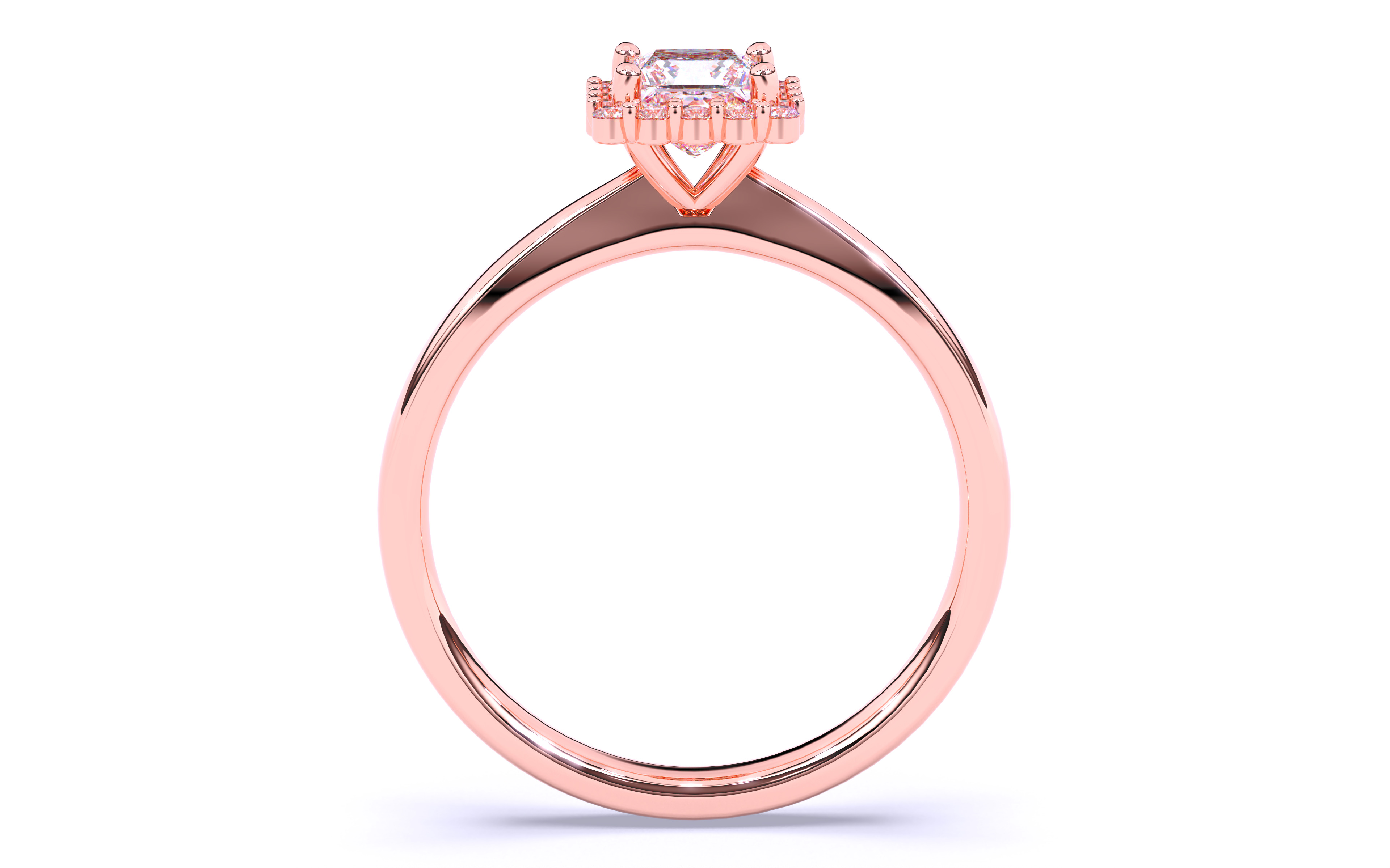 Solitaire Engagement ring 3dm stl renders details  3D print model_10