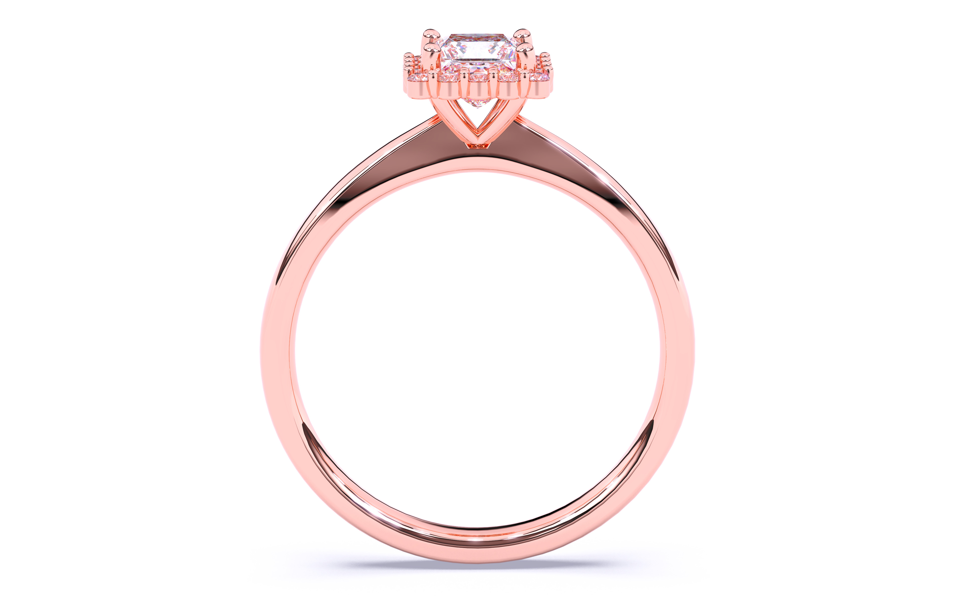 Solitaire Engagement ring 3dm stl renders details  3D print model_11