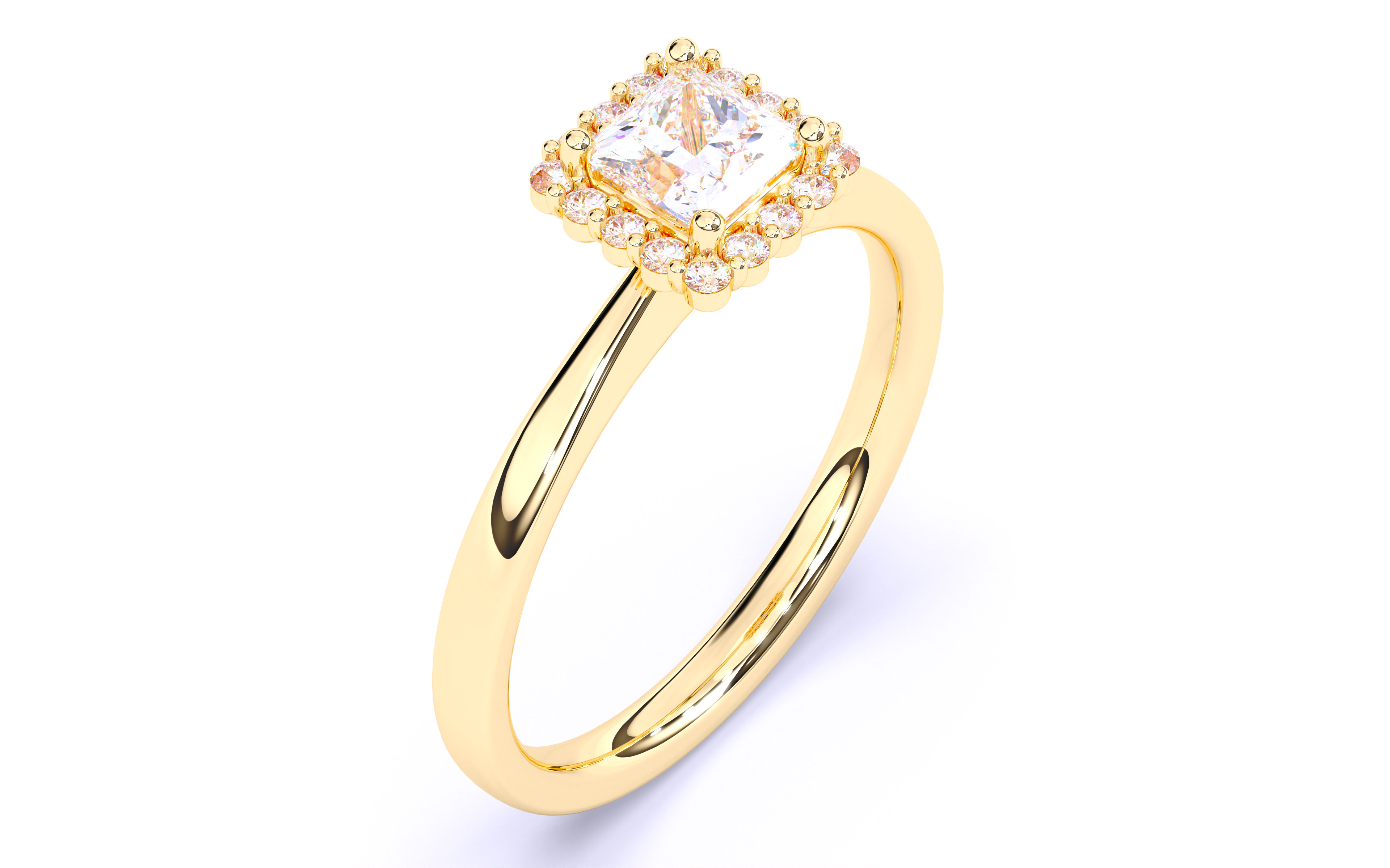 Solitaire Engagement ring 3dm stl renders details  3D print model_2