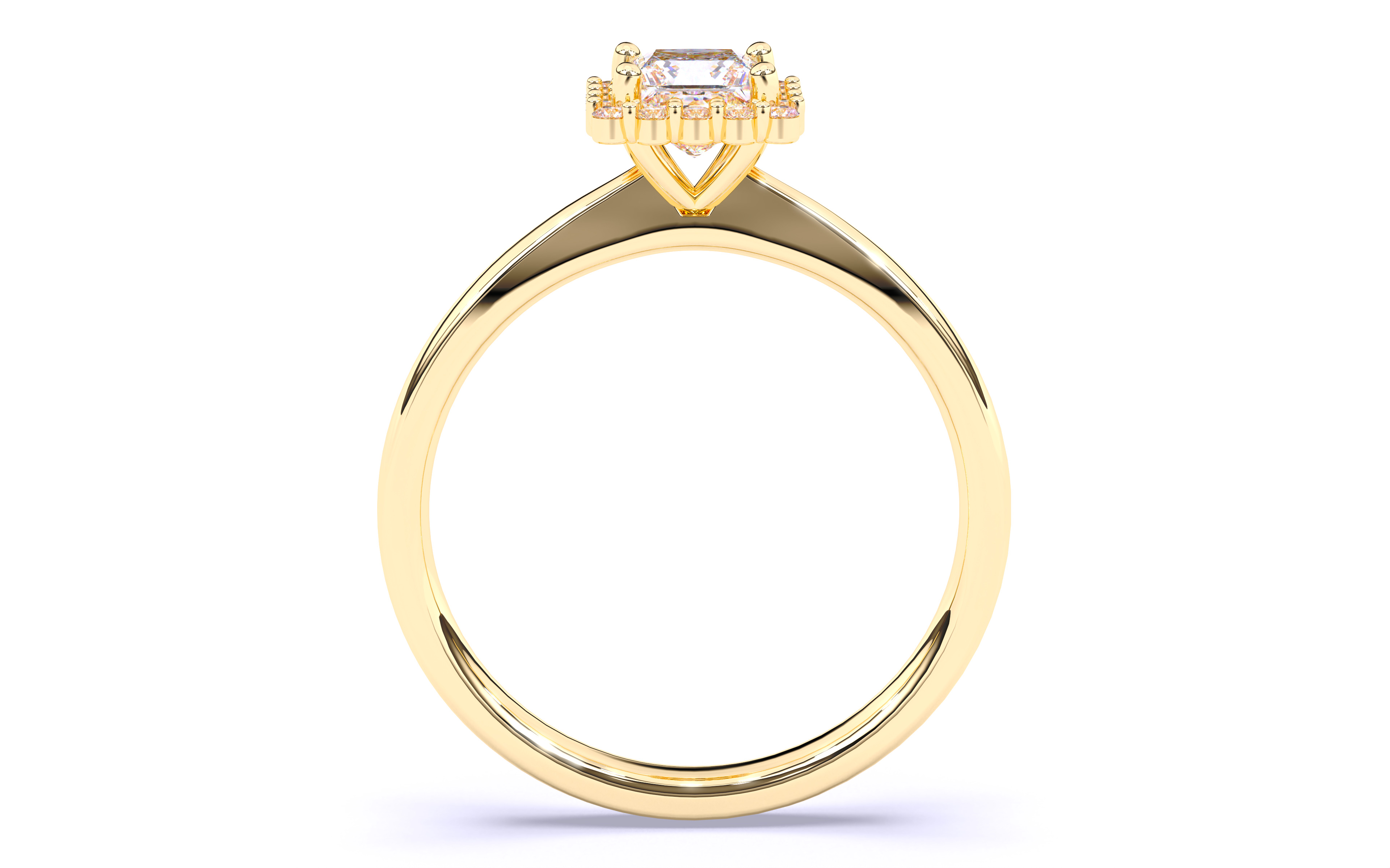 Solitaire Engagement ring 3dm stl renders details  3D print model_6
