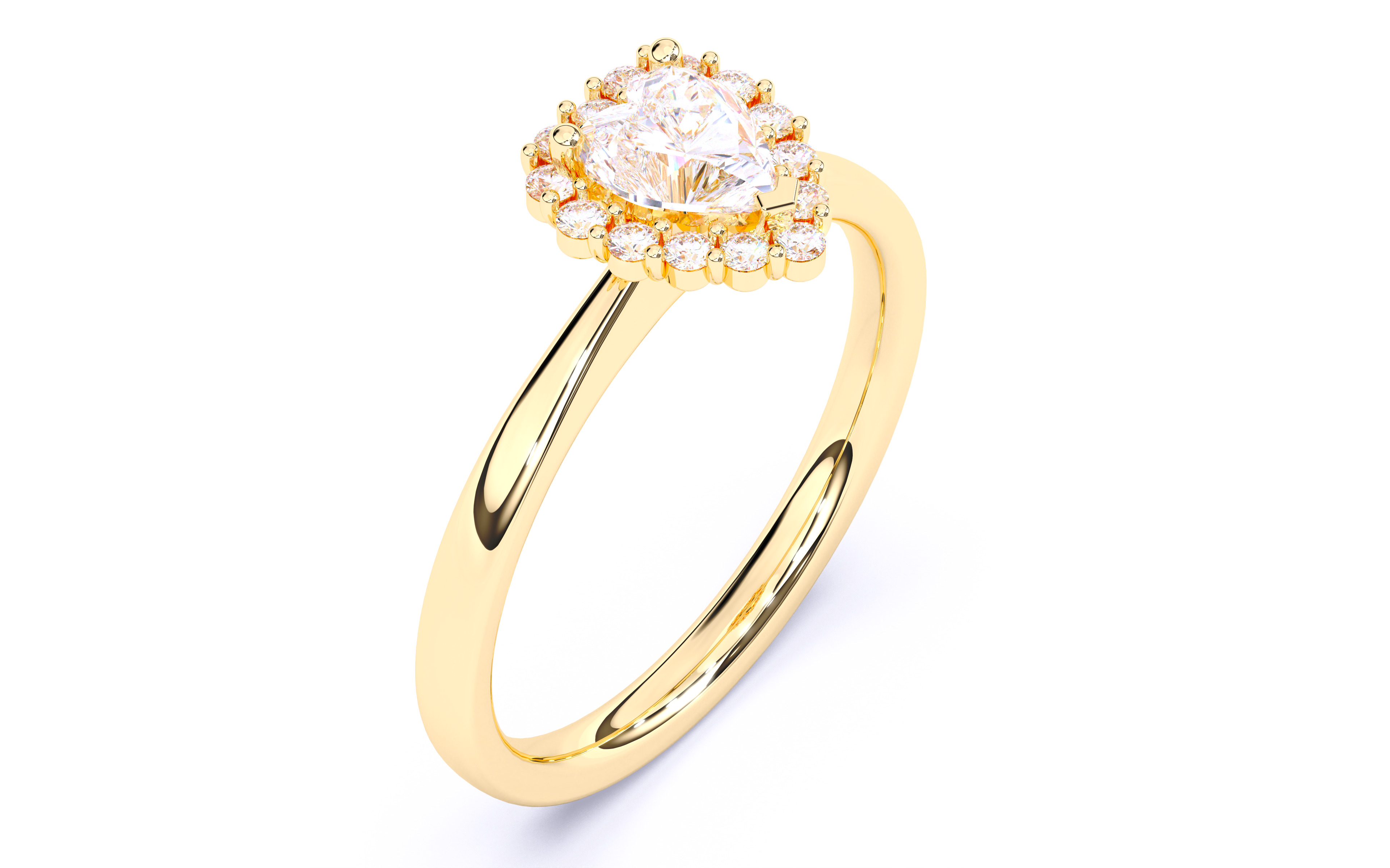 Solitaire Engagement ring 3dm stl renders details  3D print model_12