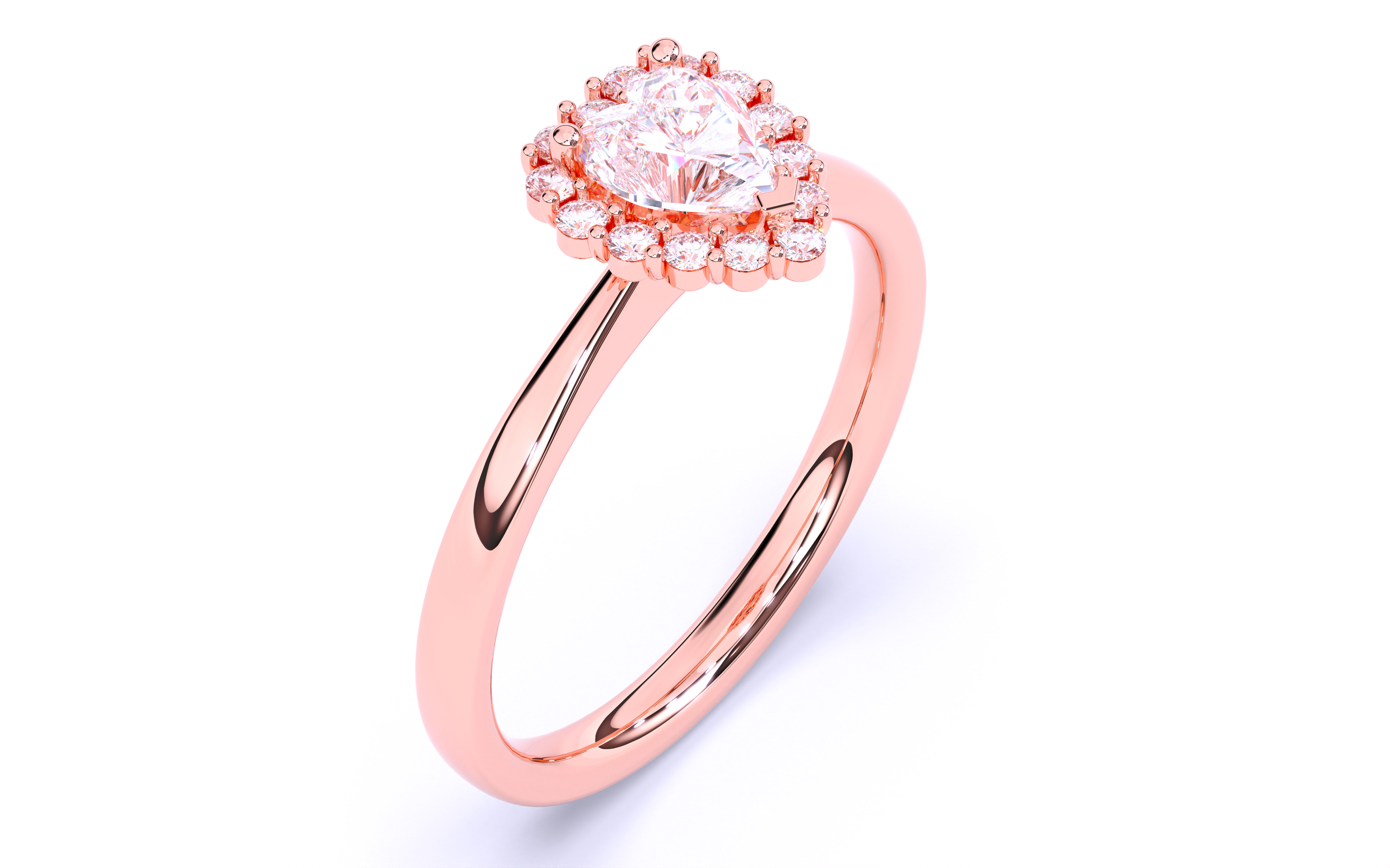 Solitaire Engagement ring 3dm stl renders details  3D print model_20