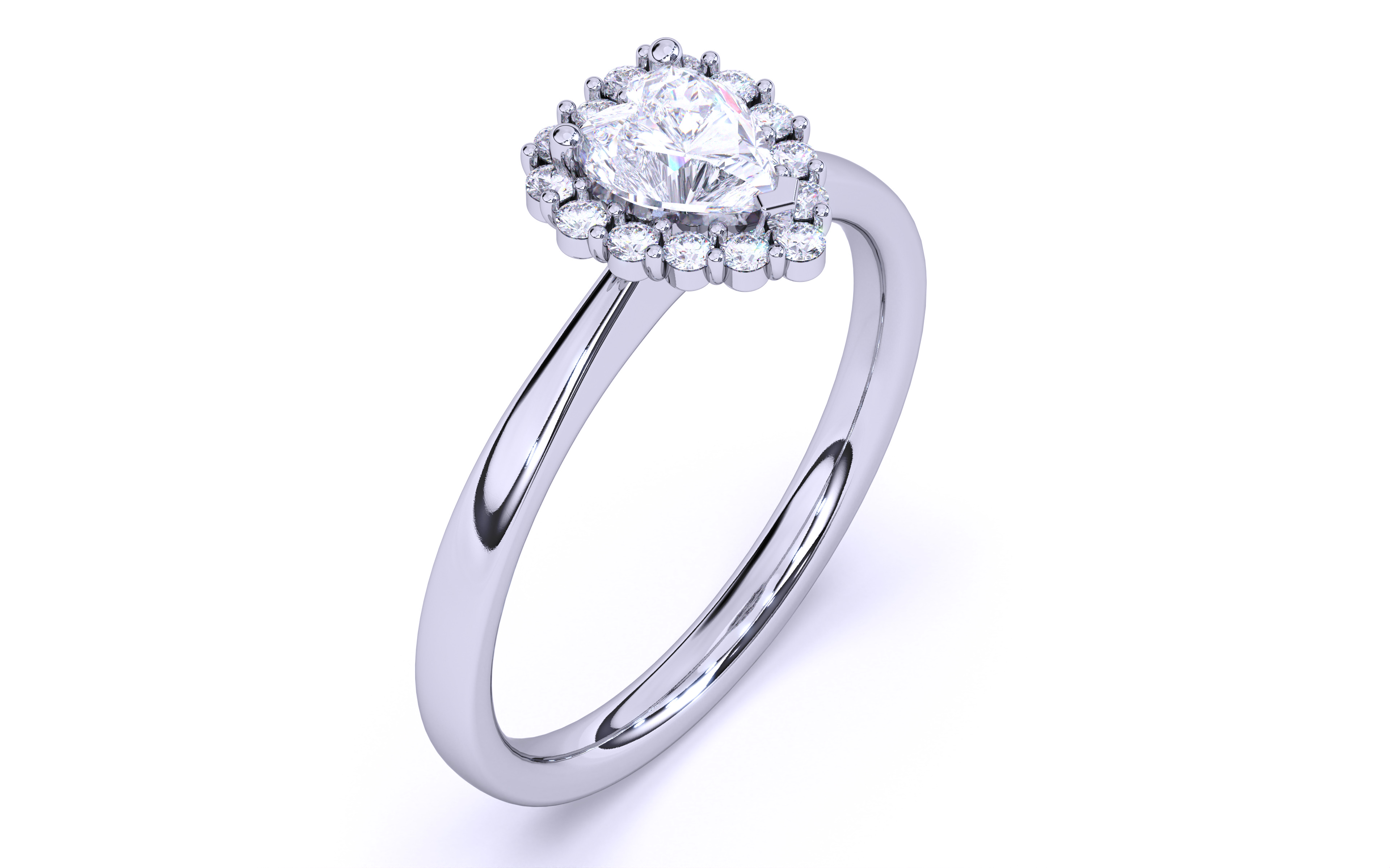 Solitaire Engagement ring 3dm stl renders details  3D print model_19