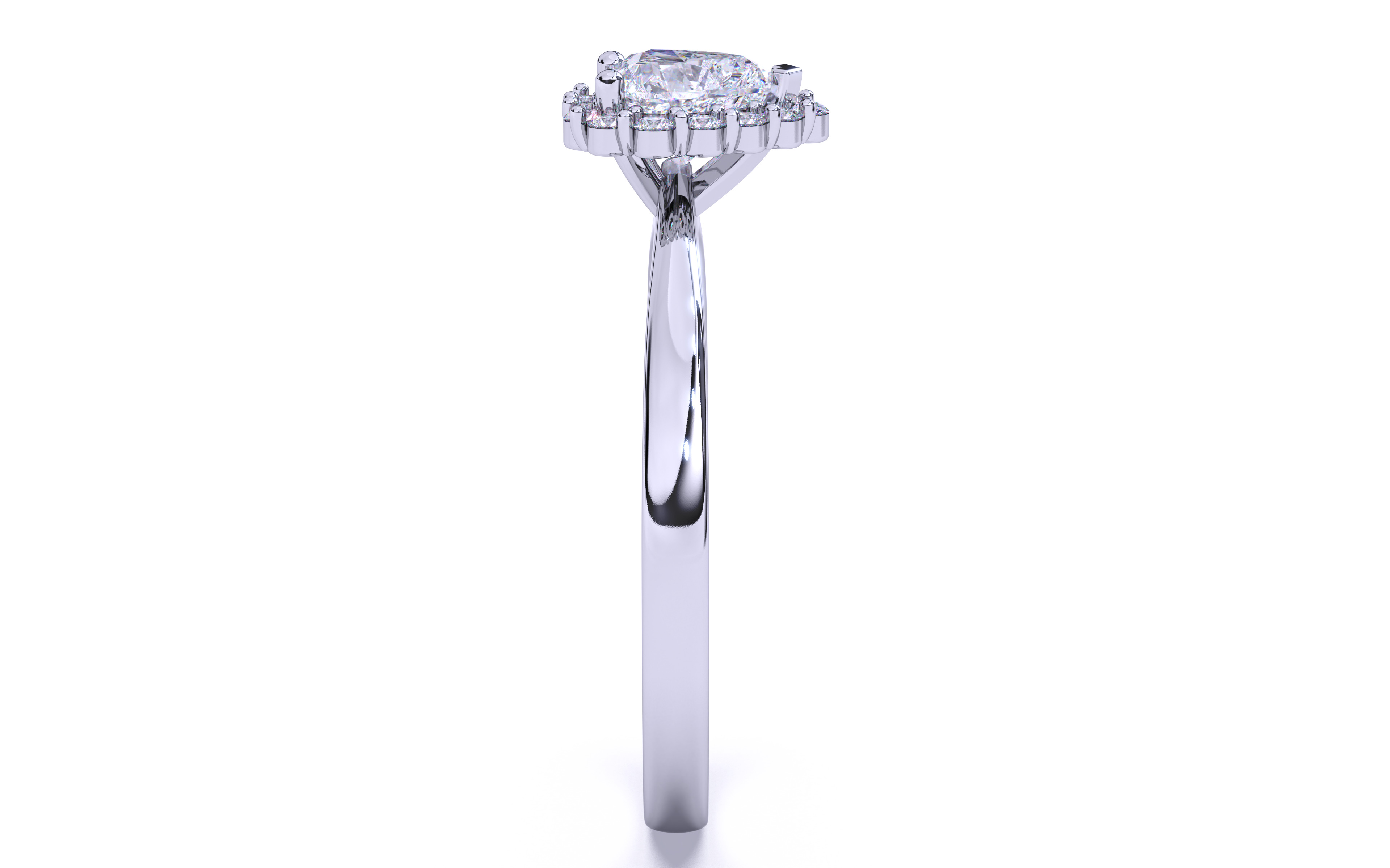 Solitaire Engagement ring 3dm stl renders details  3D print model_3