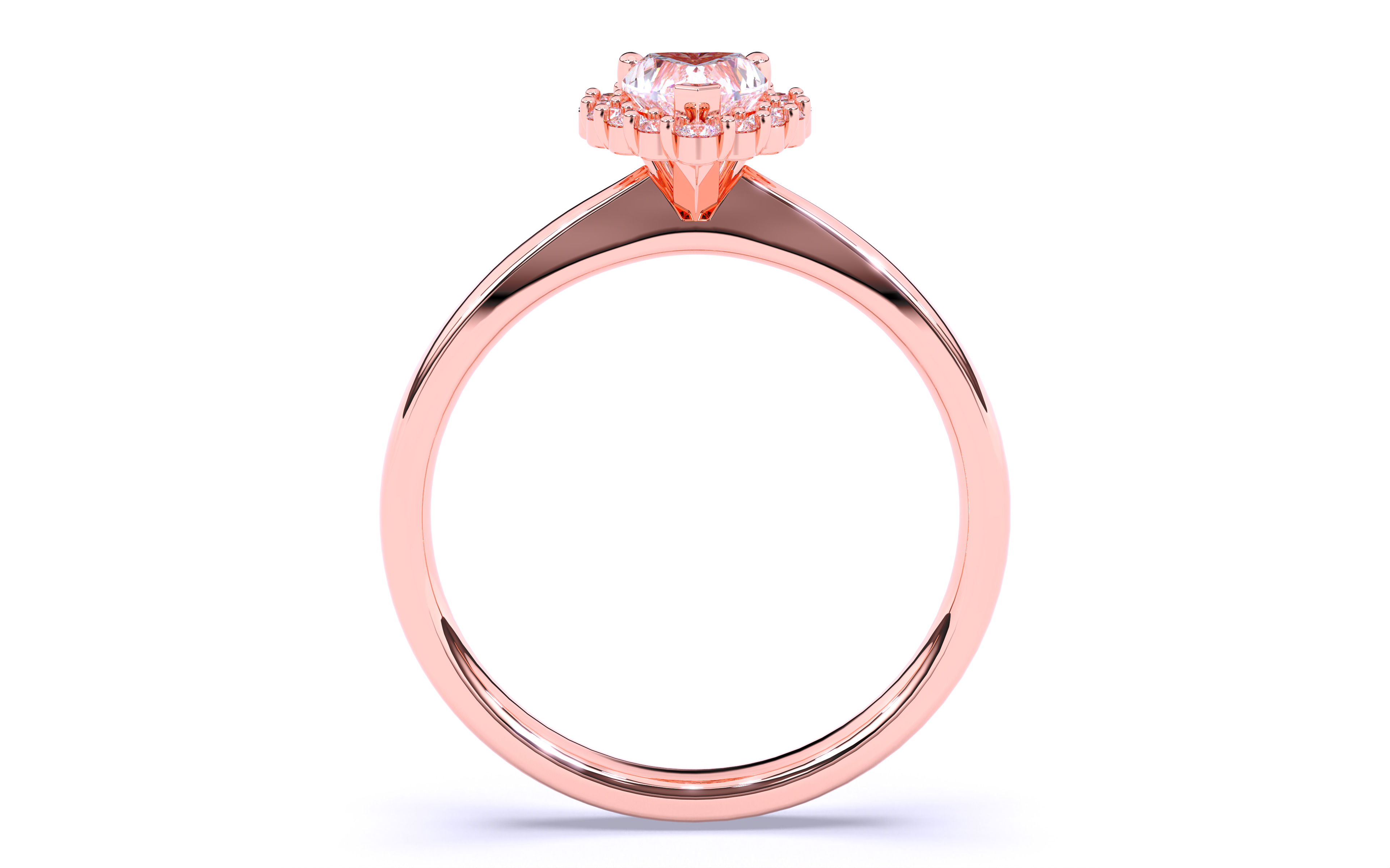 Solitaire Engagement ring 3dm stl renders details  3D print model_10