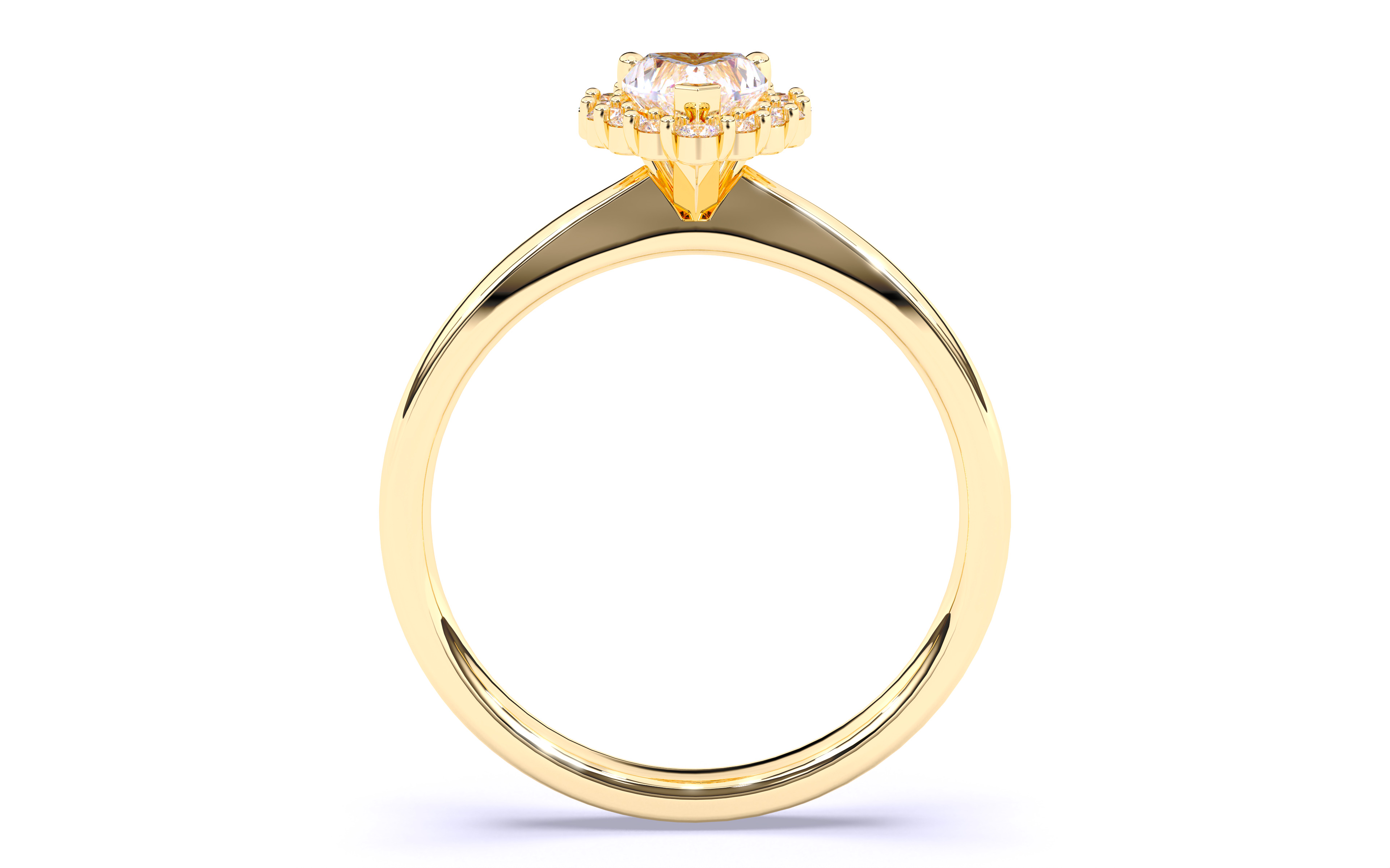 Solitaire Engagement ring 3dm stl renders details  3D print model_6