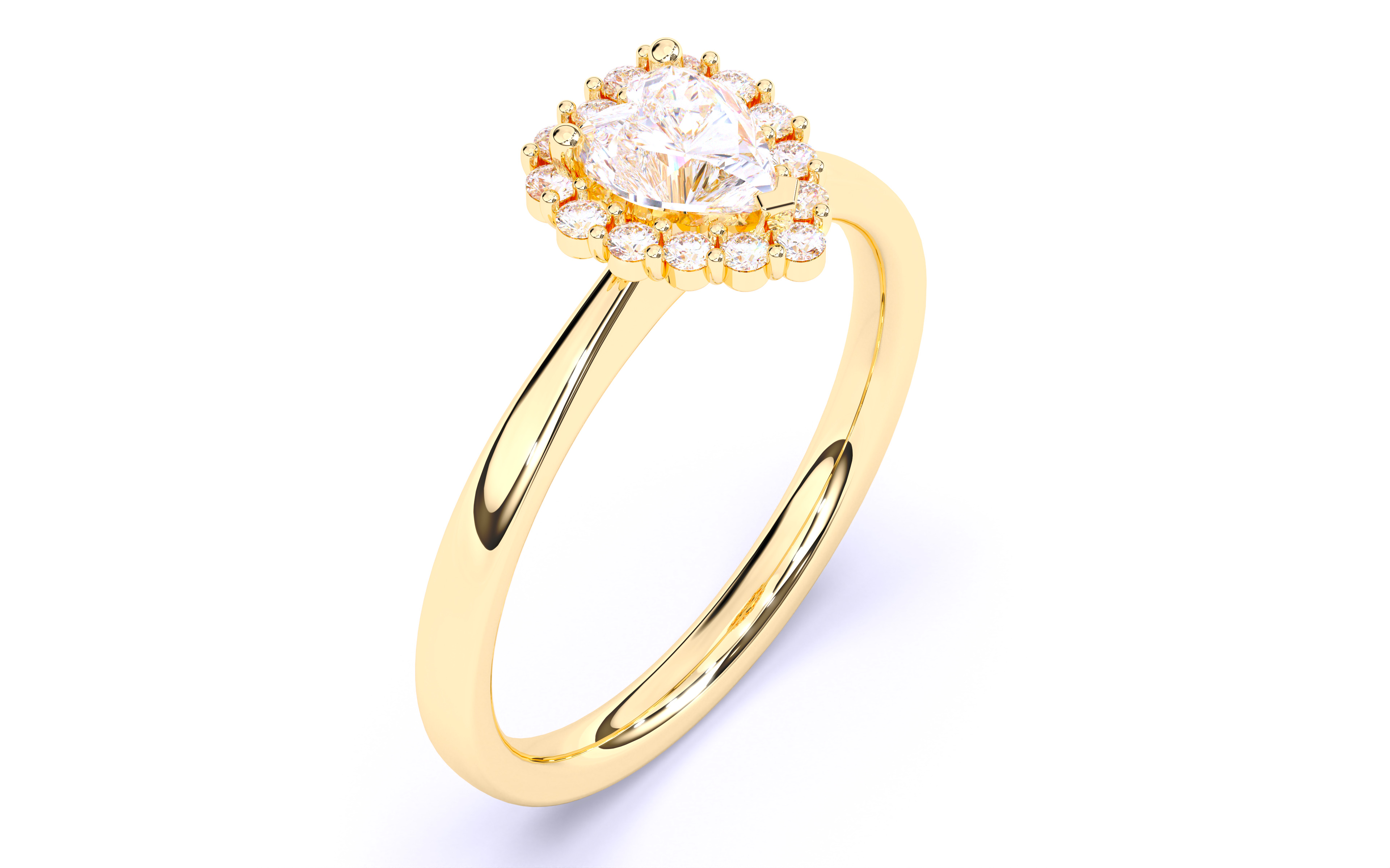 Solitaire Engagement ring 3dm stl renders details  3D print model_2