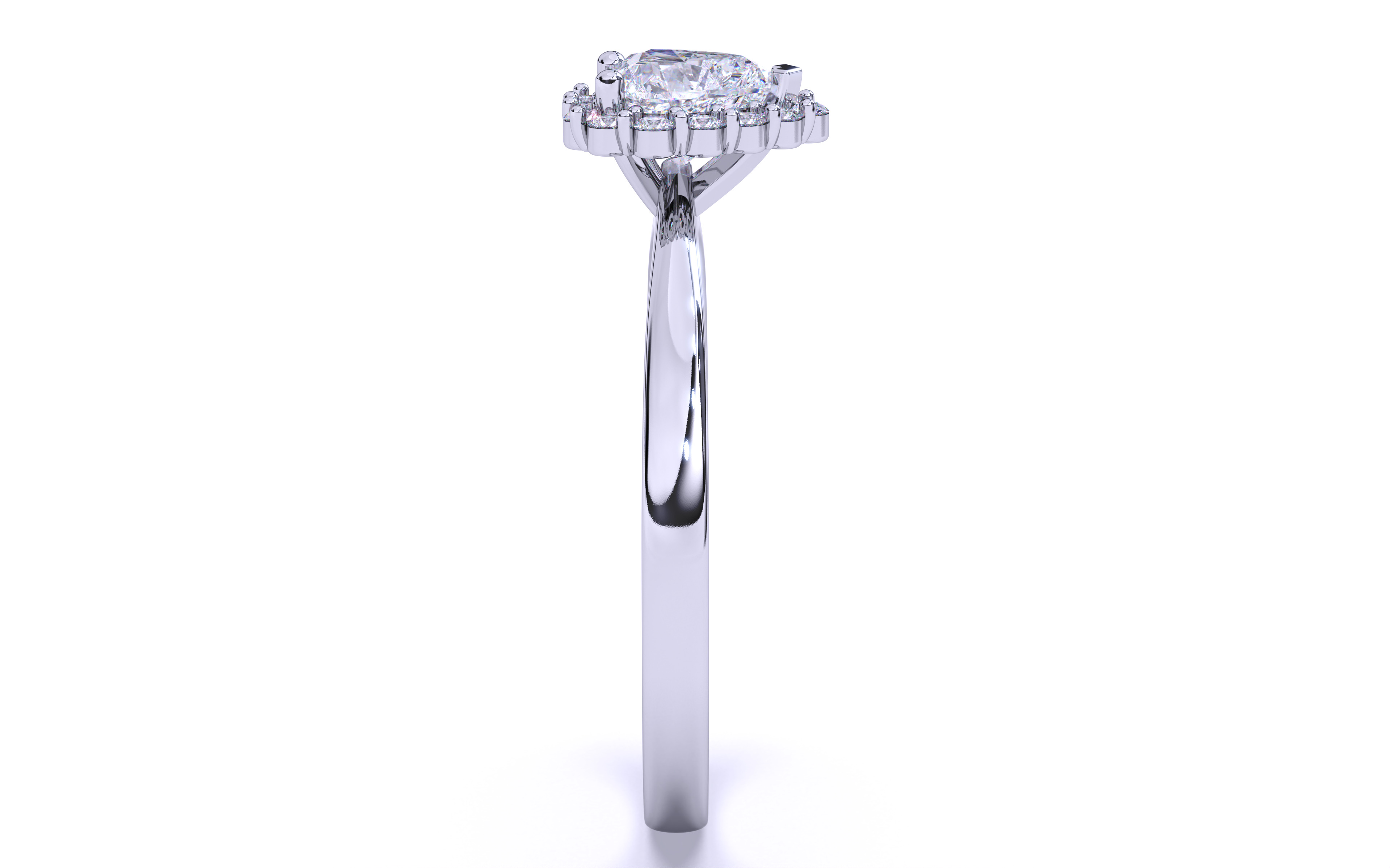 Solitaire Engagement ring 3dm stl renders details  3D print model_24