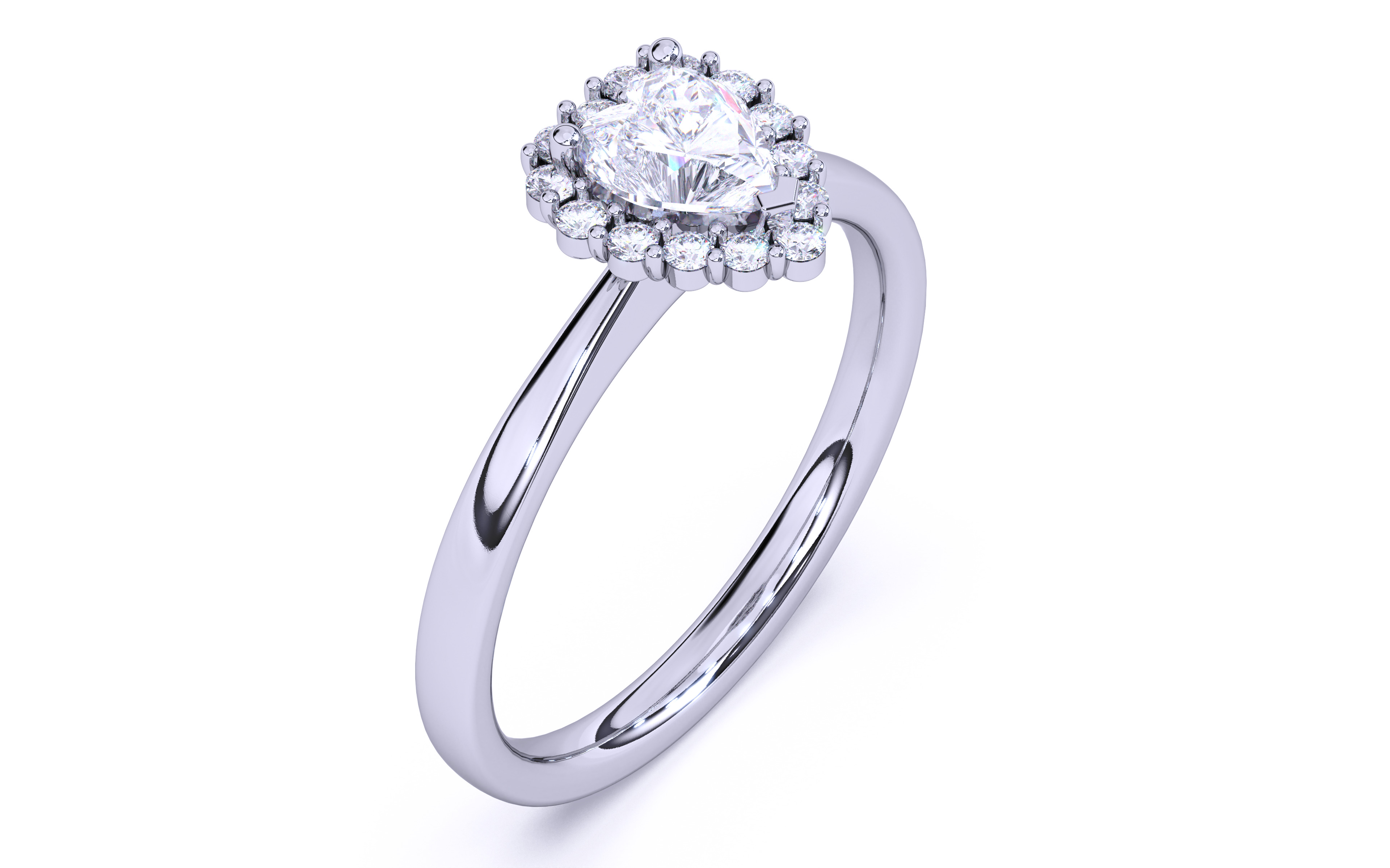 Solitaire Engagement ring 3dm stl renders details  3D print model_18