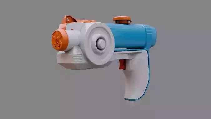 Water Gun one hand 05 Low-poly 3D model