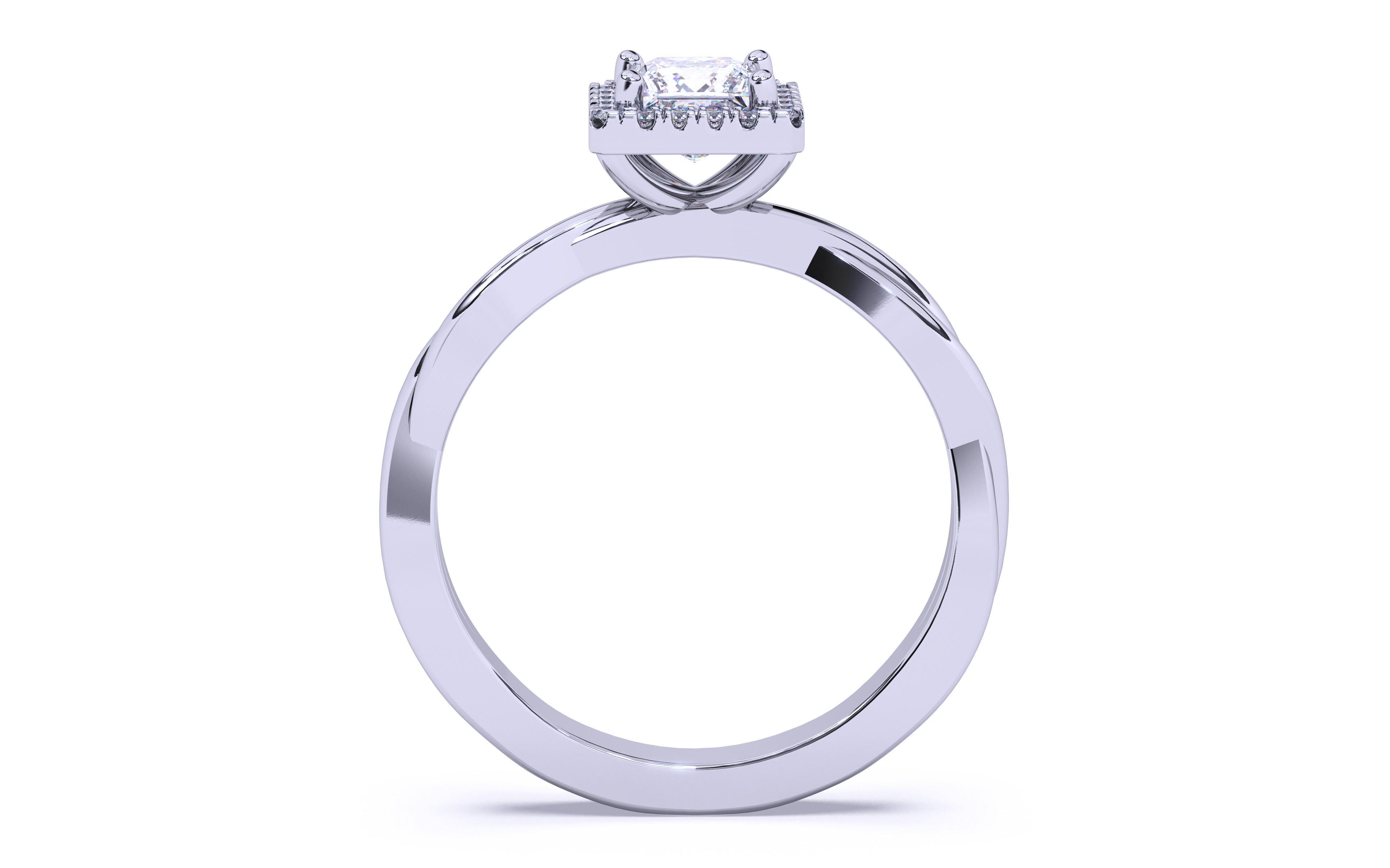 Solitaire Engagement ring 3dm stl renders details  3D print model_9
