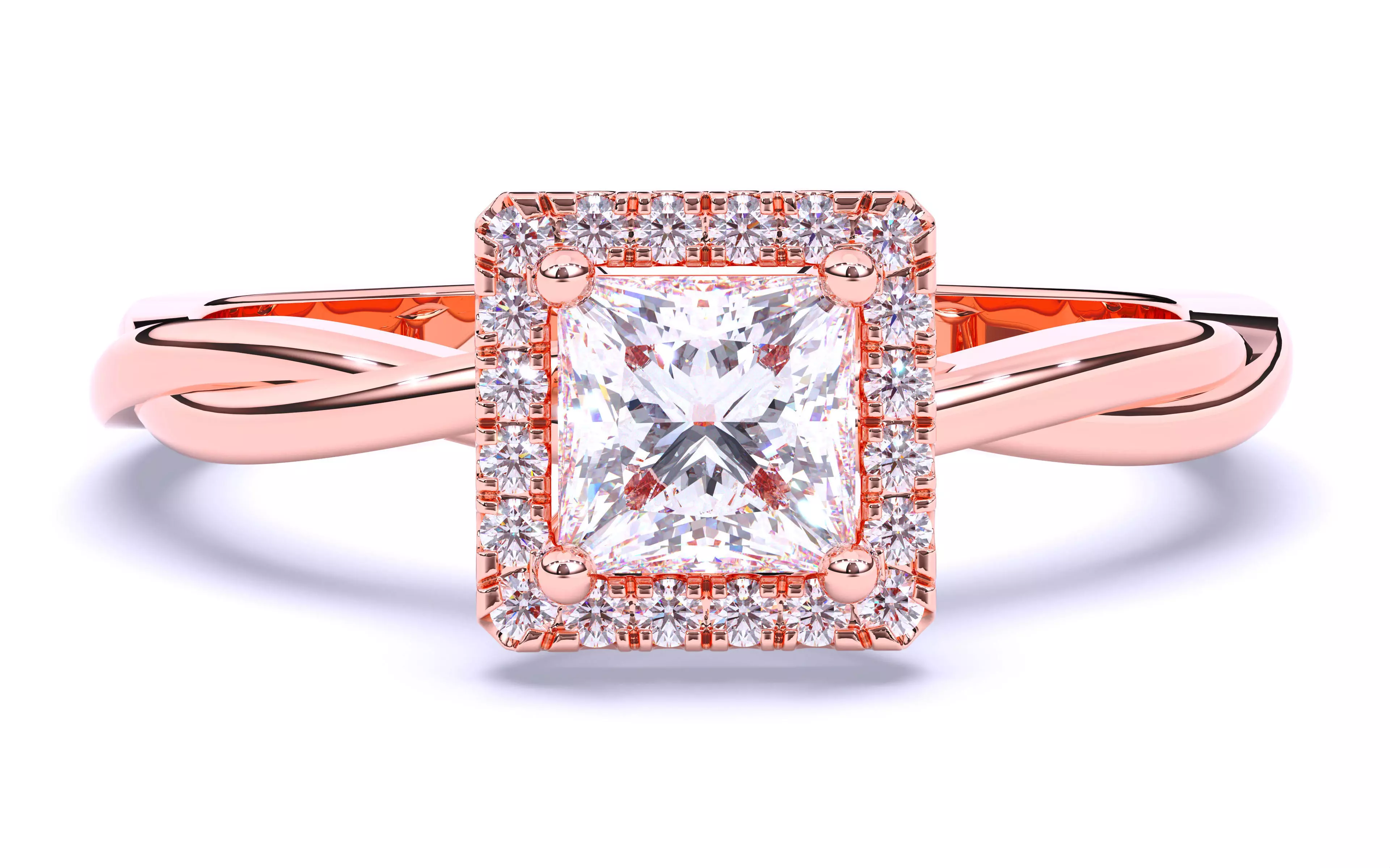 Solitaire Engagement ring 3dm stl renders details  3D print model_0