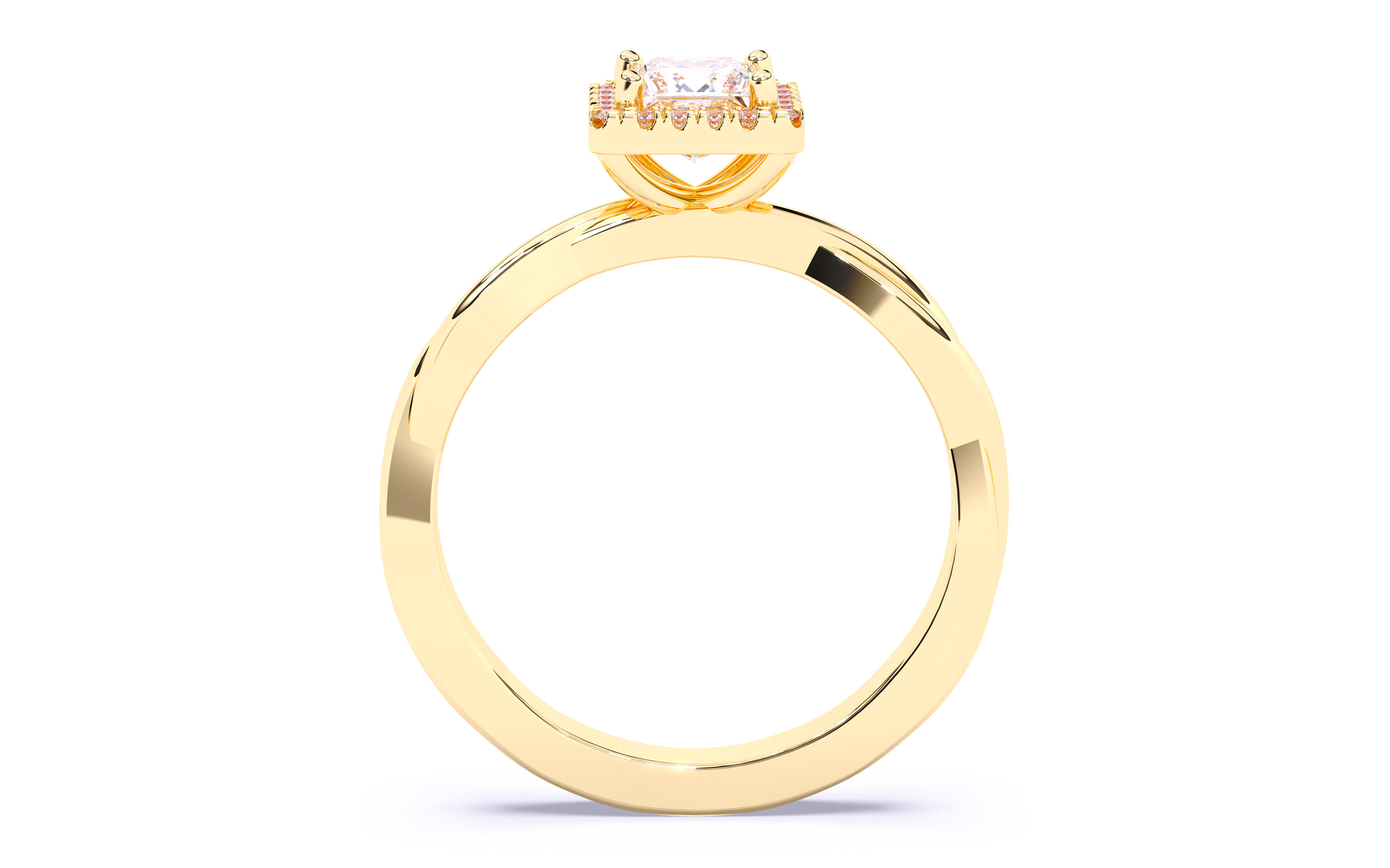 Solitaire Engagement ring 3dm stl renders details  3D print model_6