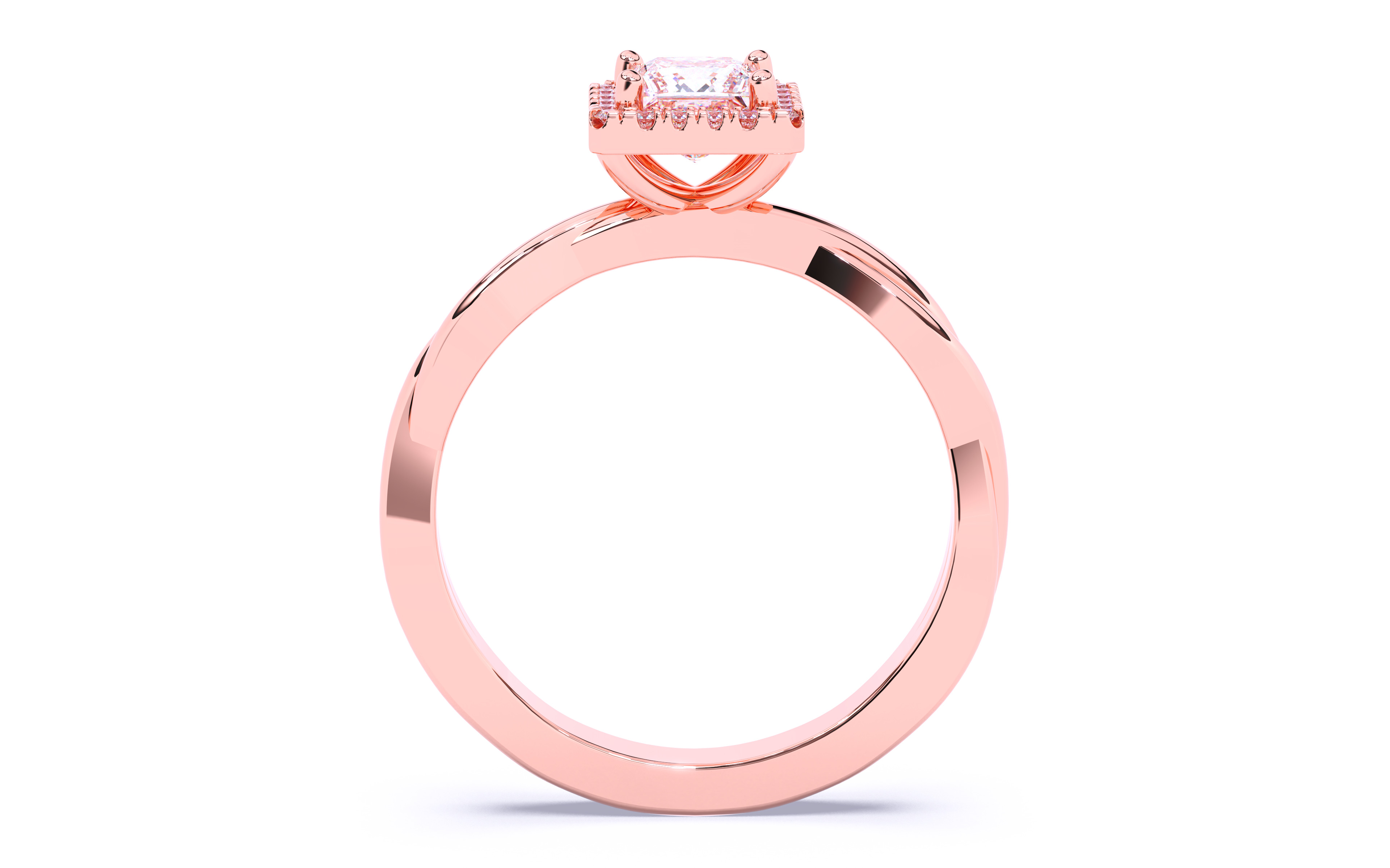 Solitaire Engagement ring 3dm stl renders details  3D print model_10