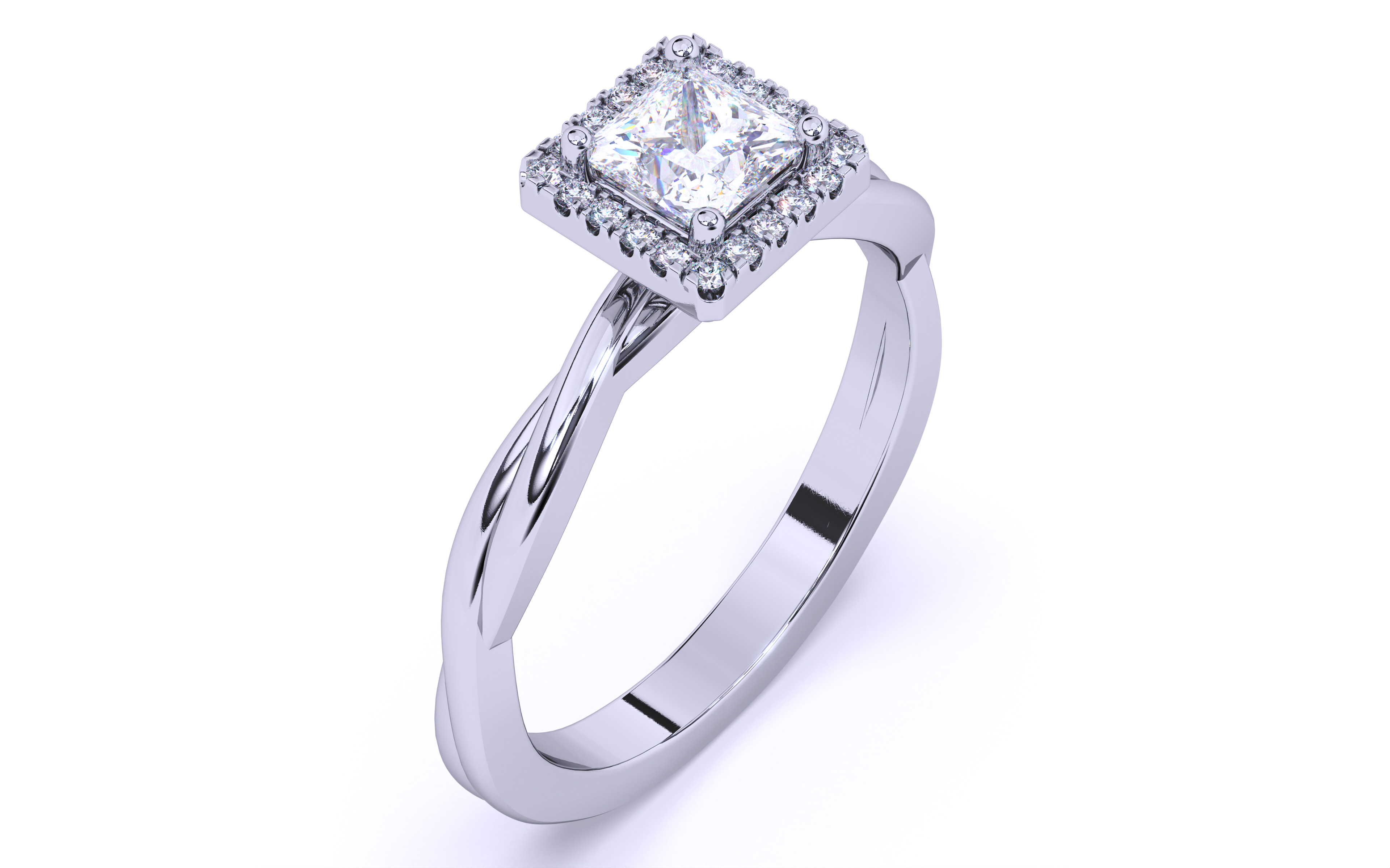 Solitaire Engagement ring 3dm stl renders details  3D print model_18