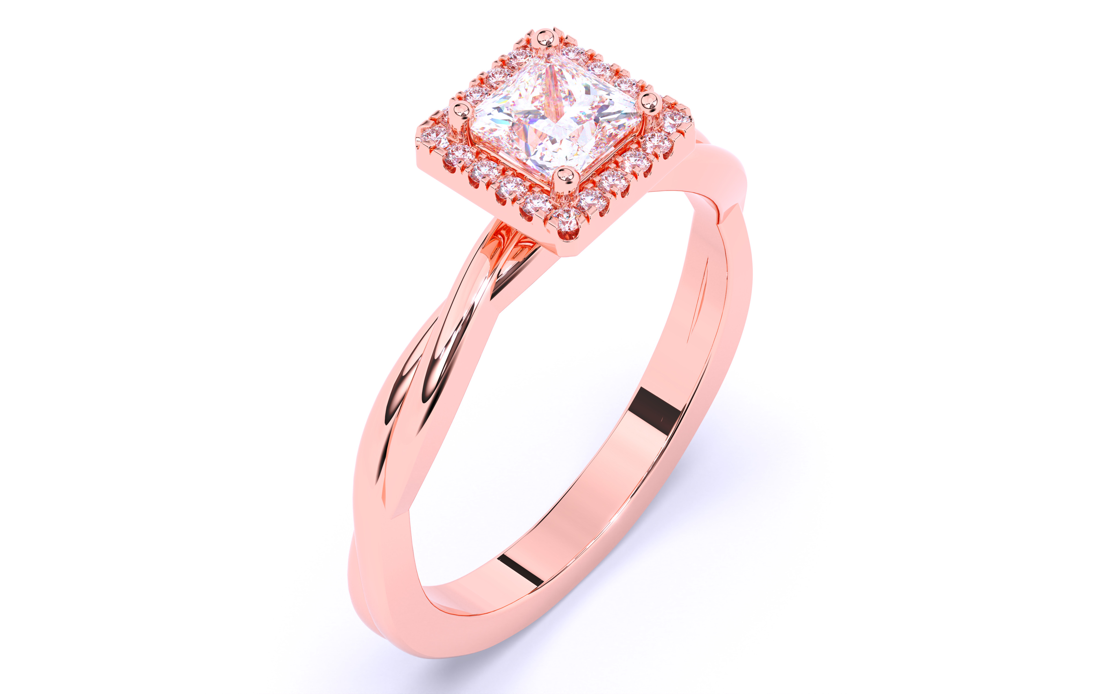 Solitaire Engagement ring 3dm stl renders details  3D print model_21