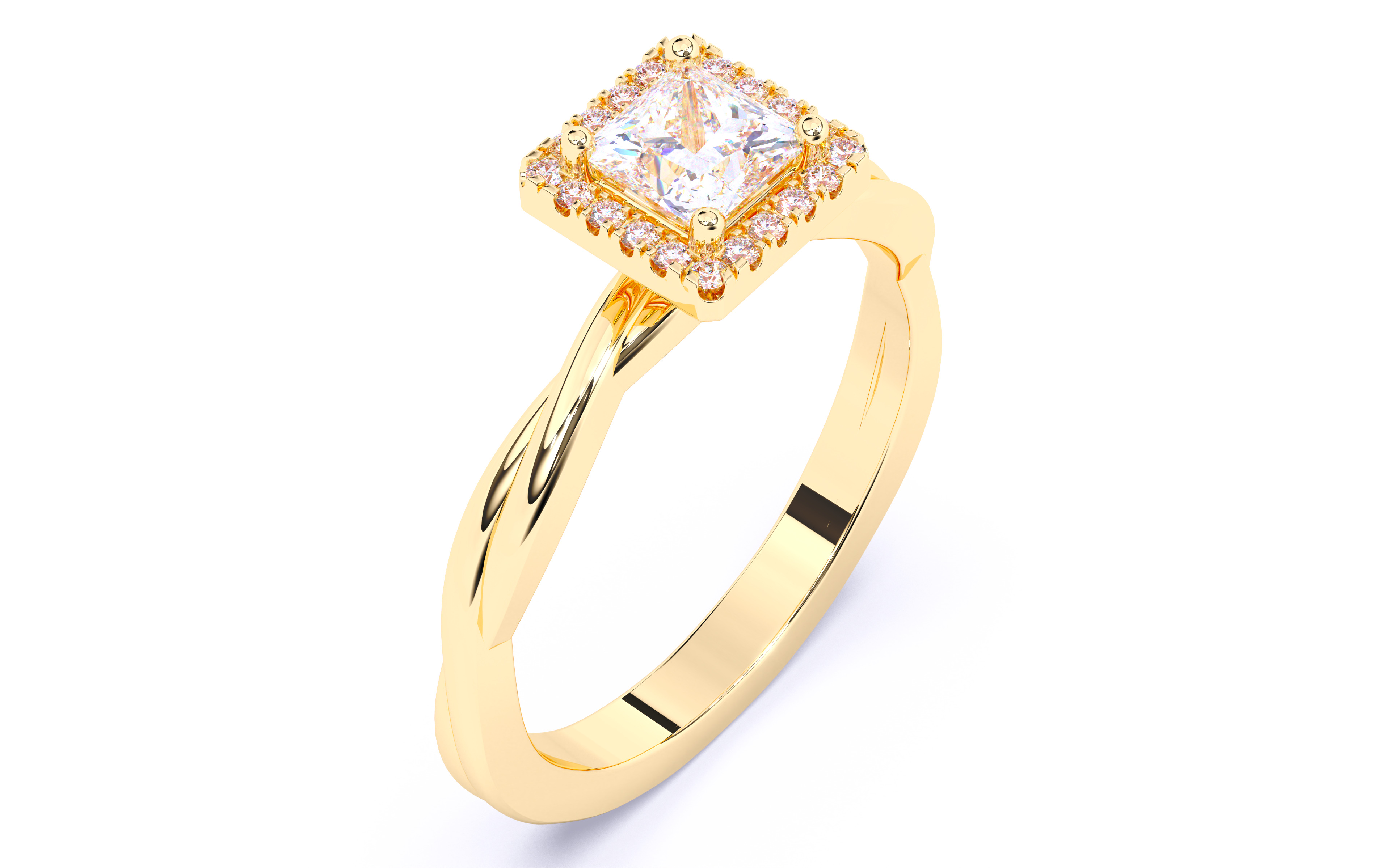 Solitaire Engagement ring 3dm stl renders details  3D print model_2