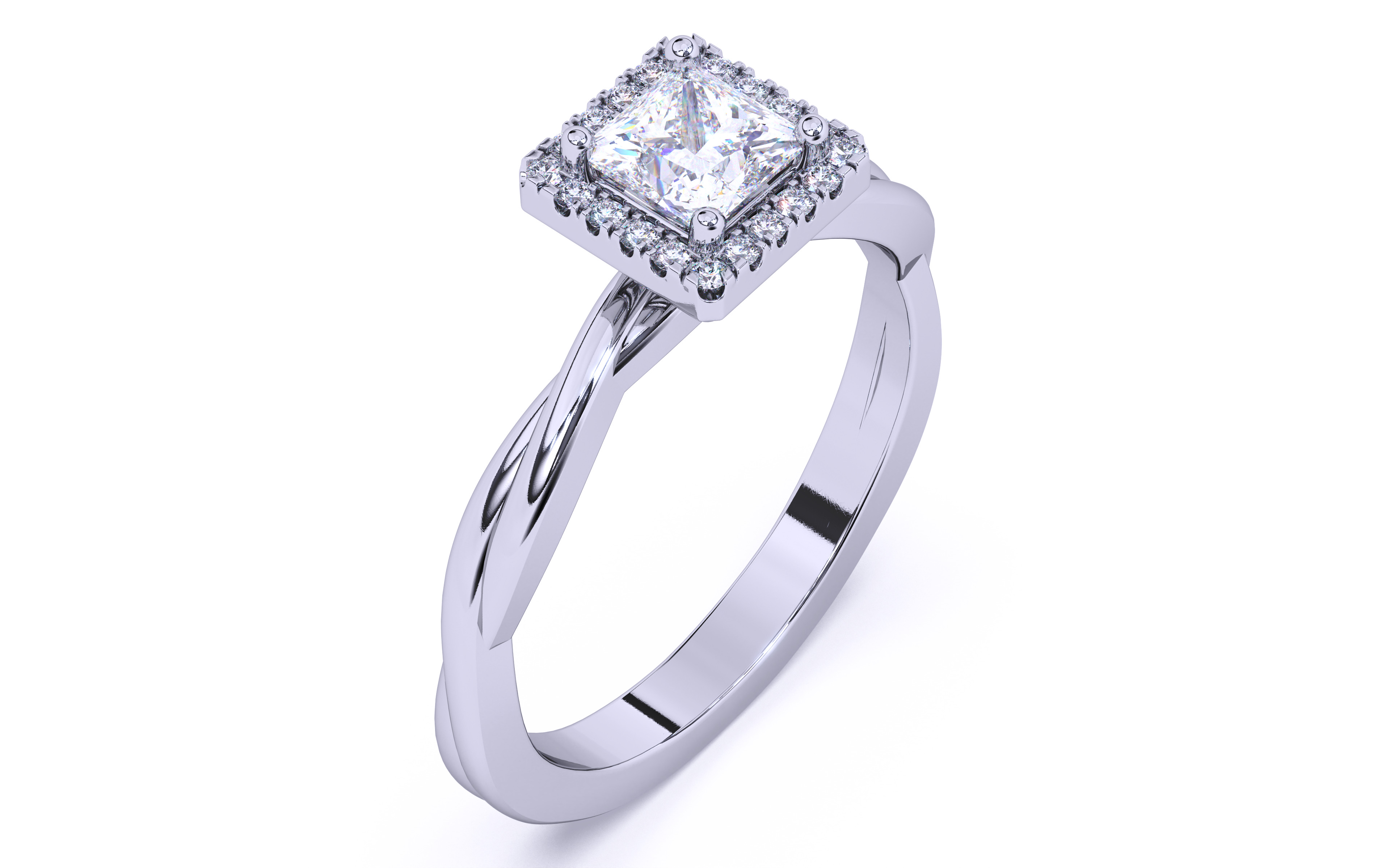 Solitaire Engagement ring 3dm stl renders details  3D print model_19