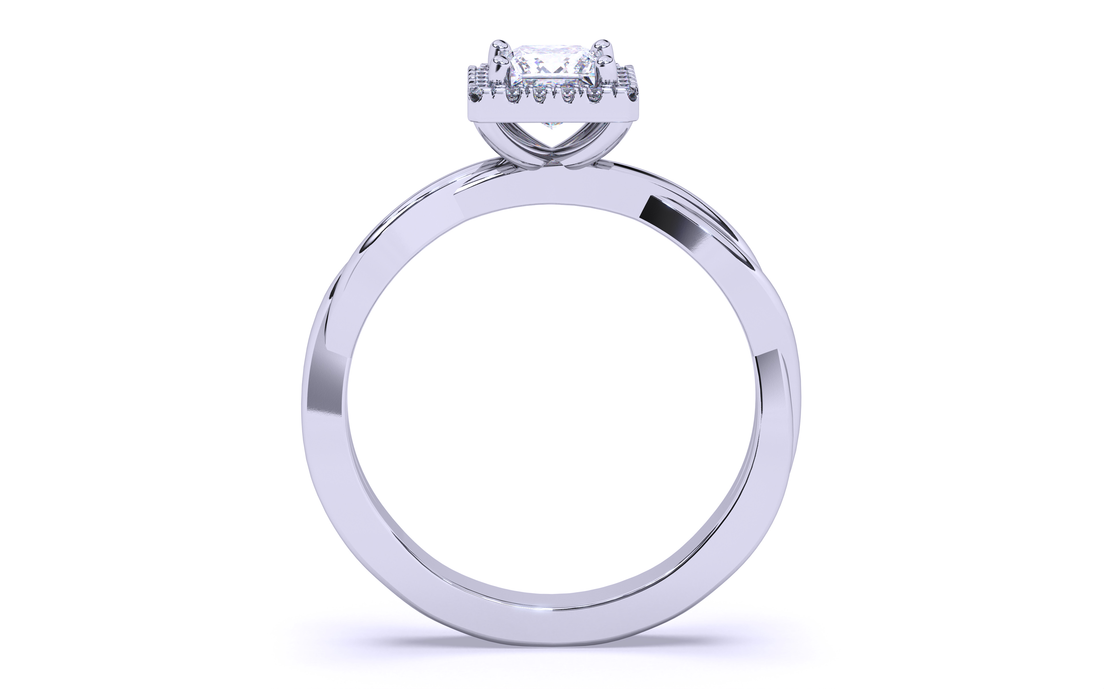 Solitaire Engagement ring 3dm stl renders details  3D print model_8