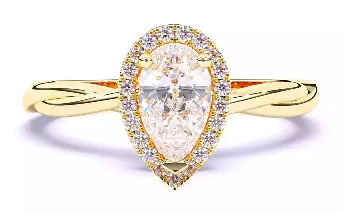 Solitaire Engagement ring 3dm stl renders details 