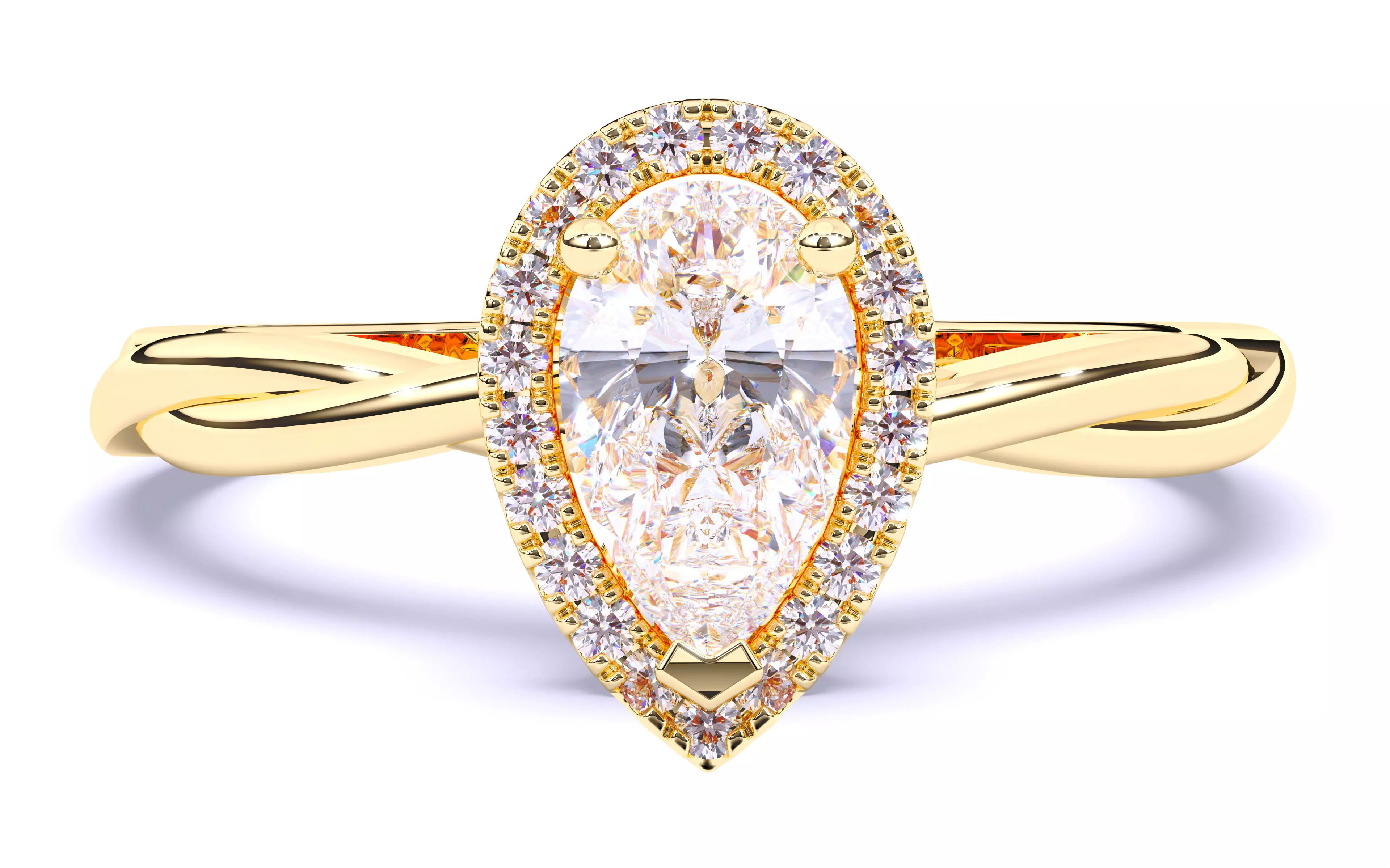 Solitaire Engagement ring 3dm stl renders details 3D print model_0