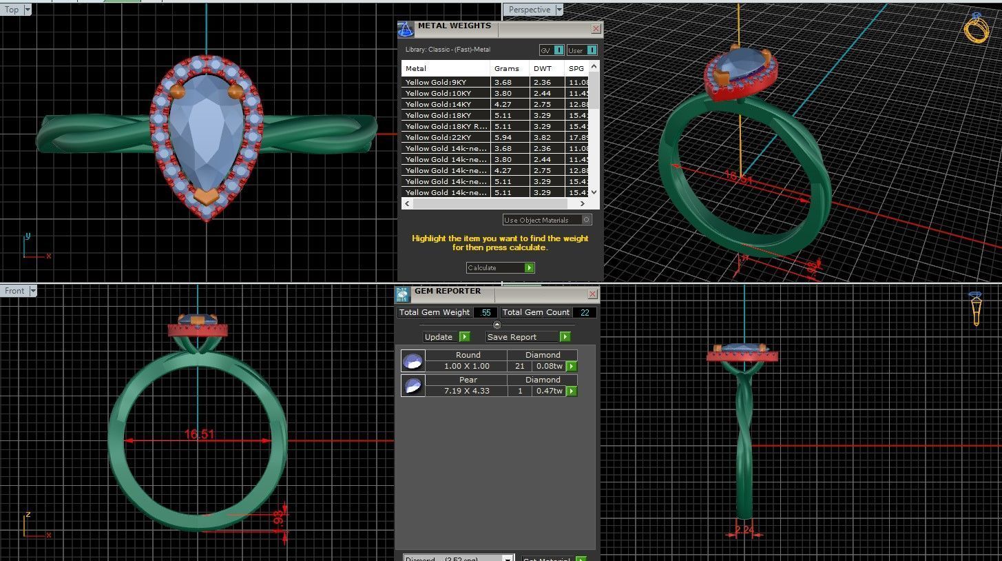 Solitaire Engagement ring 3dm stl renders details 3D print model_2
