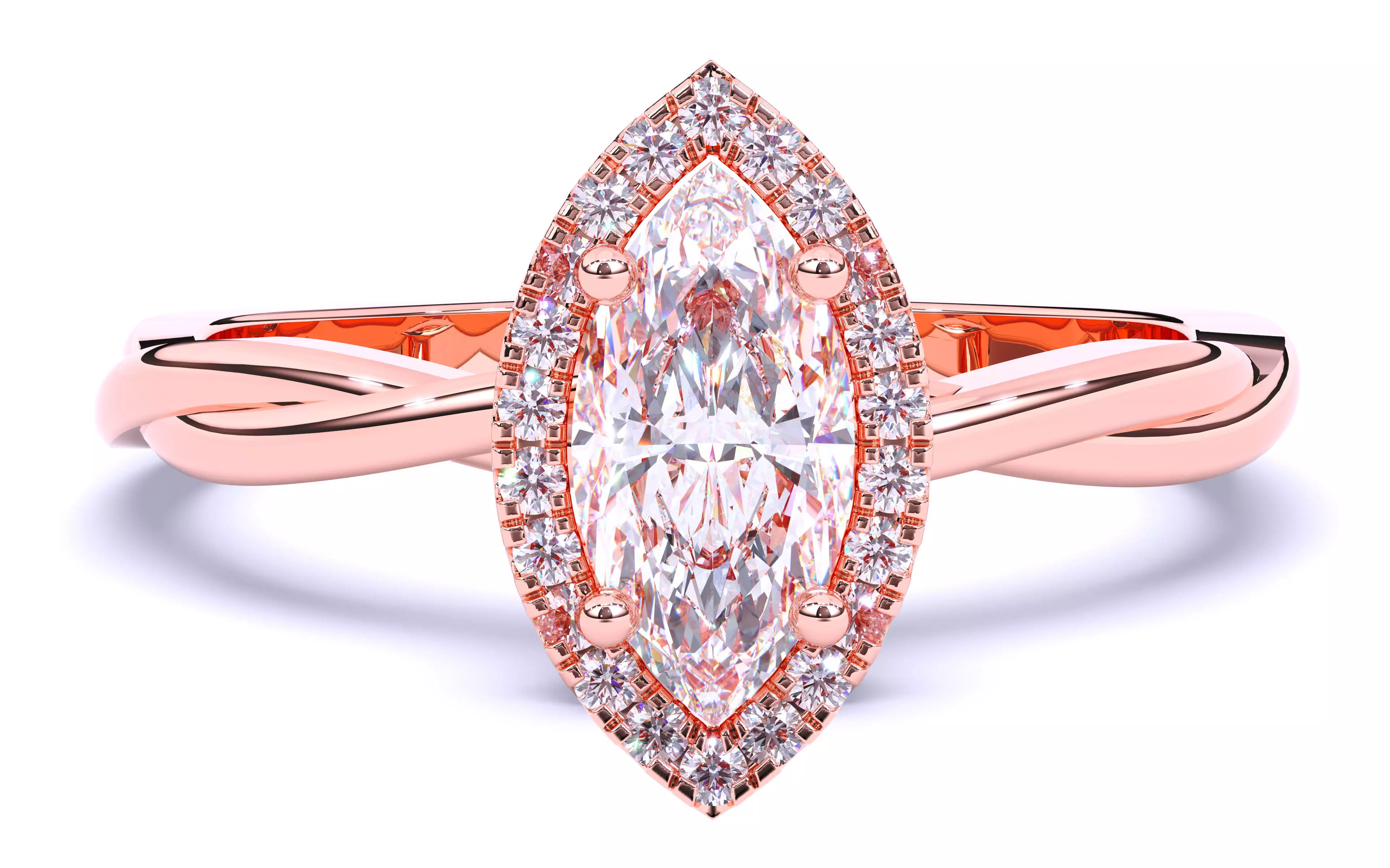 Solitaire Engagement ring 3dm stl renders details 3D print model