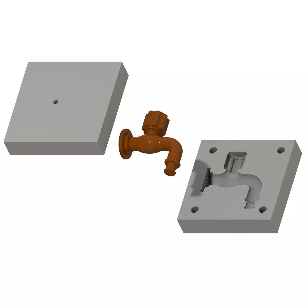 Chocolate Mold Faucet 3D print model_0
