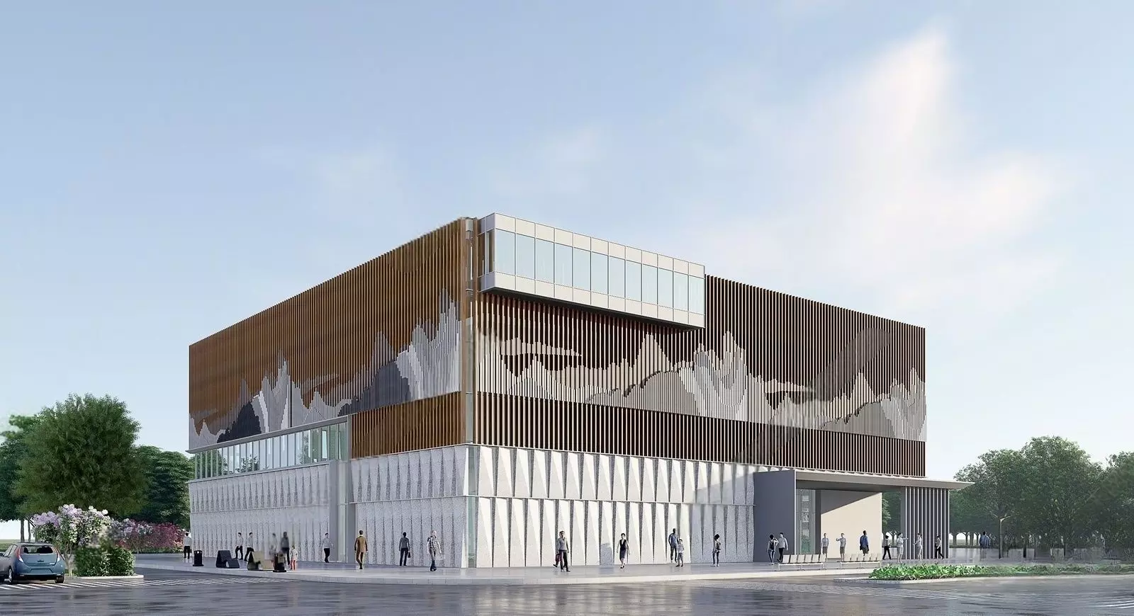 Modern Exhibition Hall 3D model_0