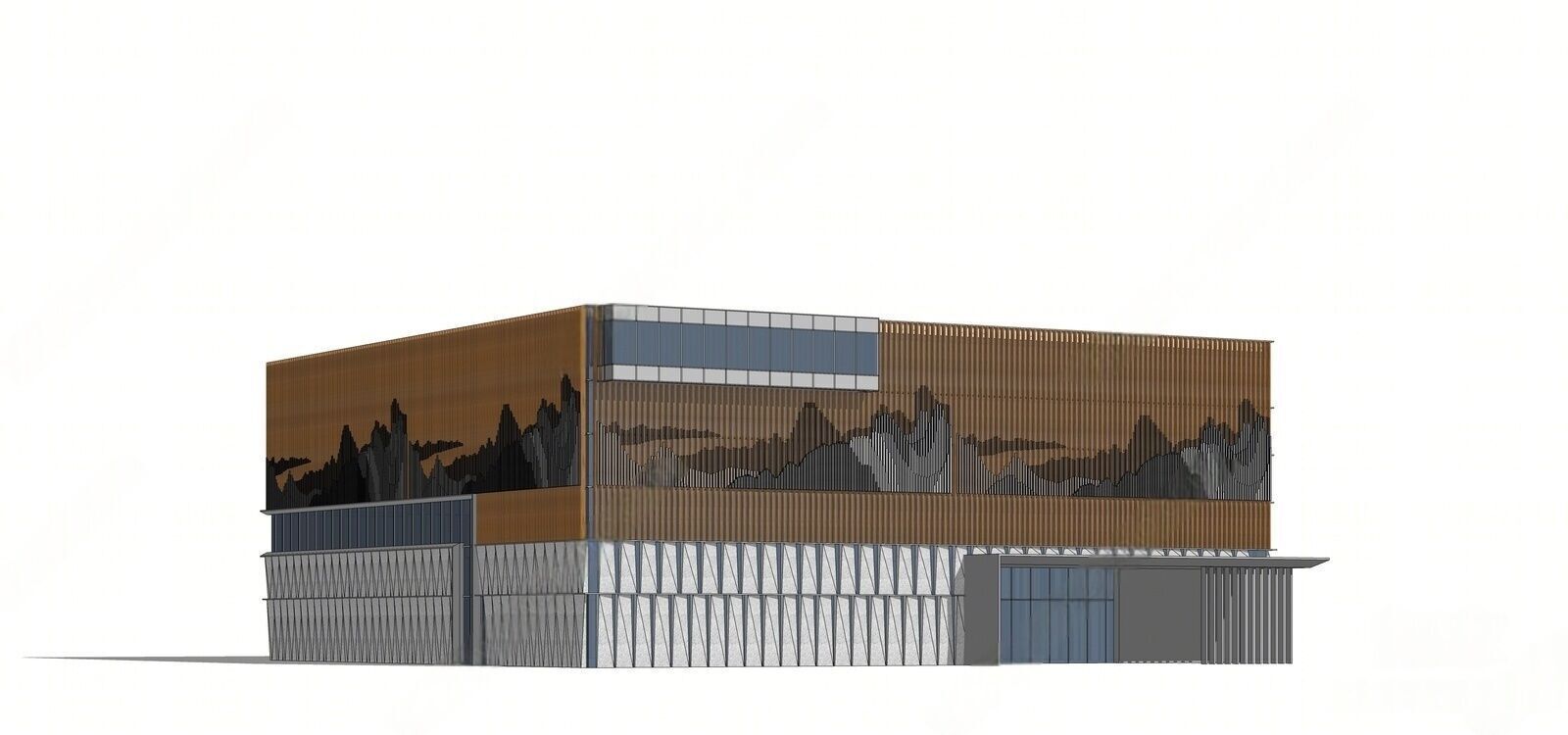 Modern Exhibition Hall 3D model_1